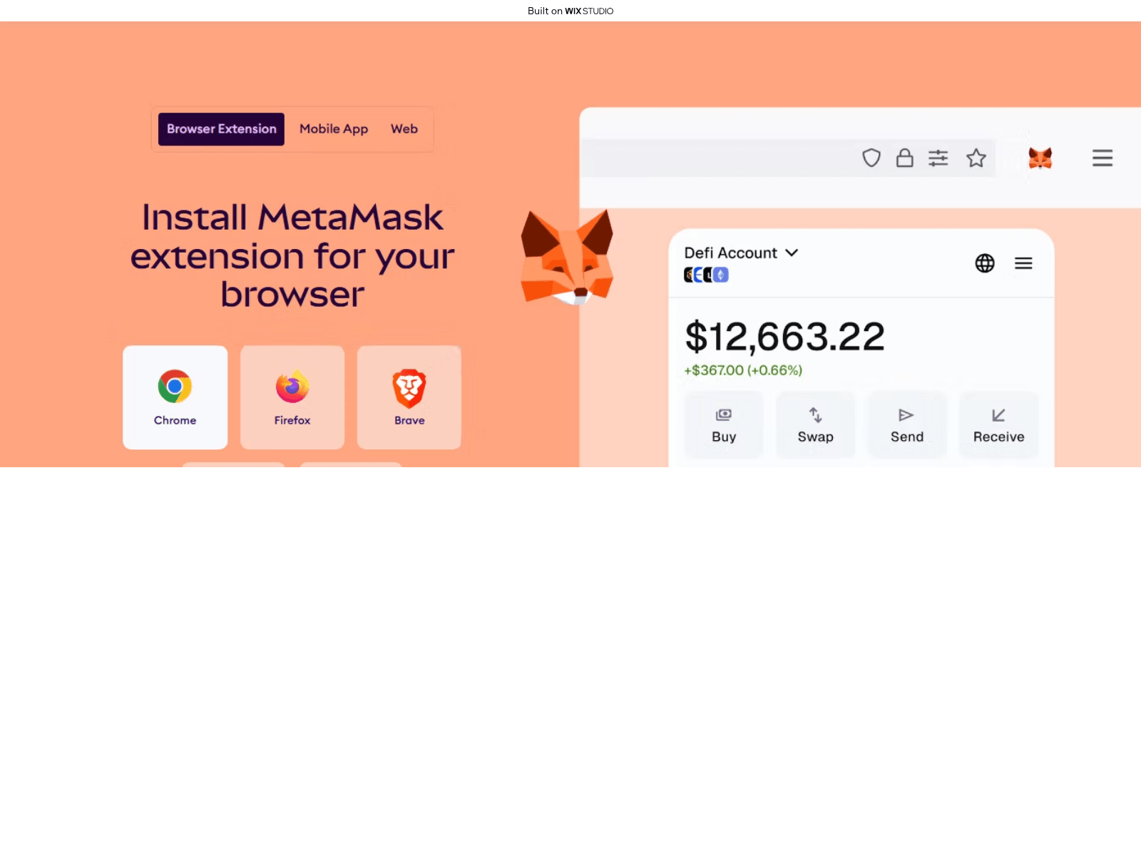 Screenshot of metamask-eng.wixstudio.com