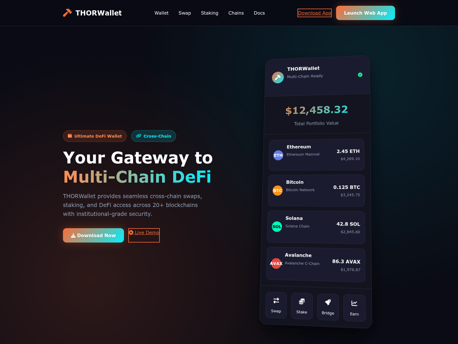Screenshot of thorwallet-org-us.pages.dev