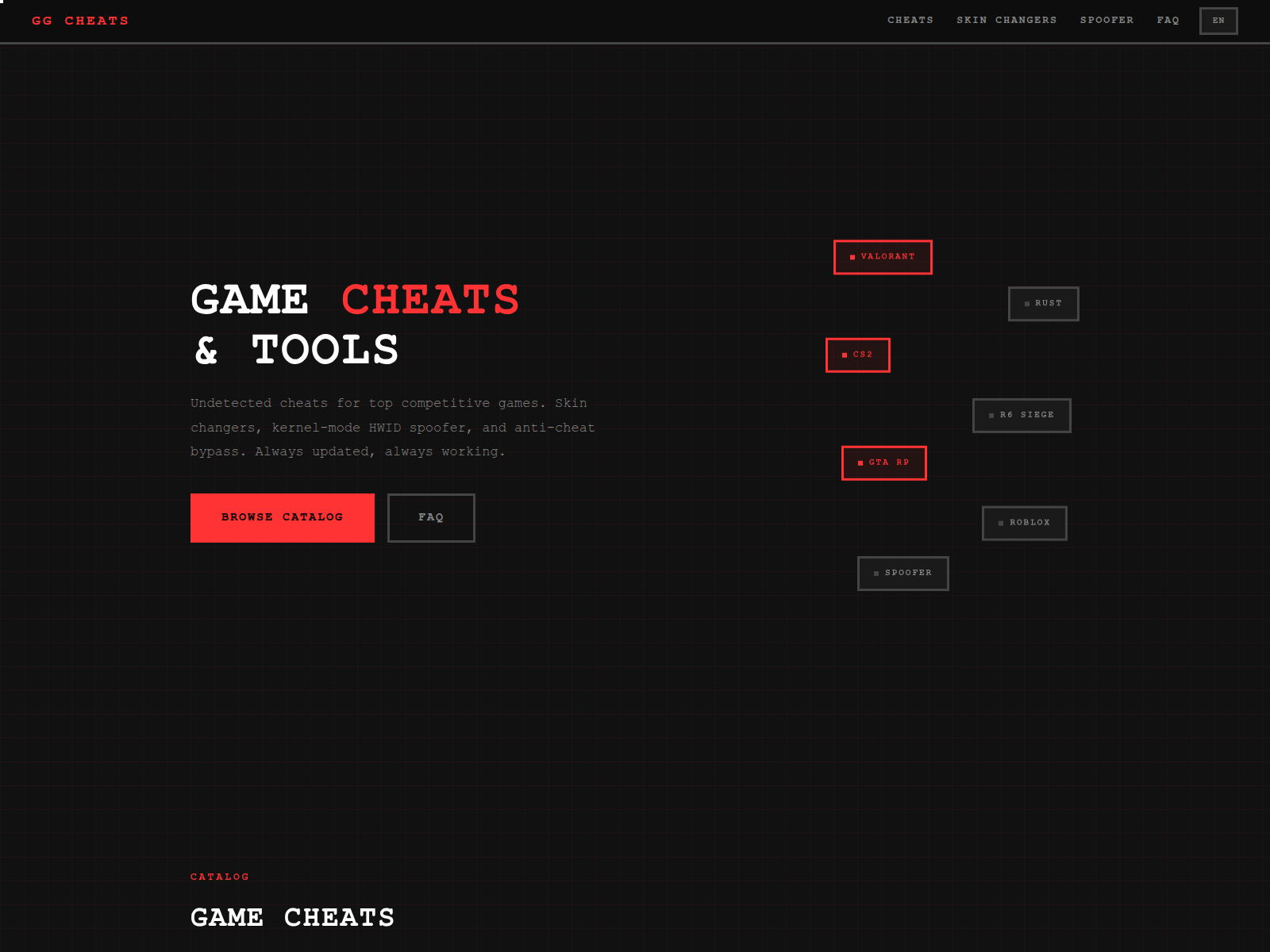 Screenshot of gg-cheats.pro