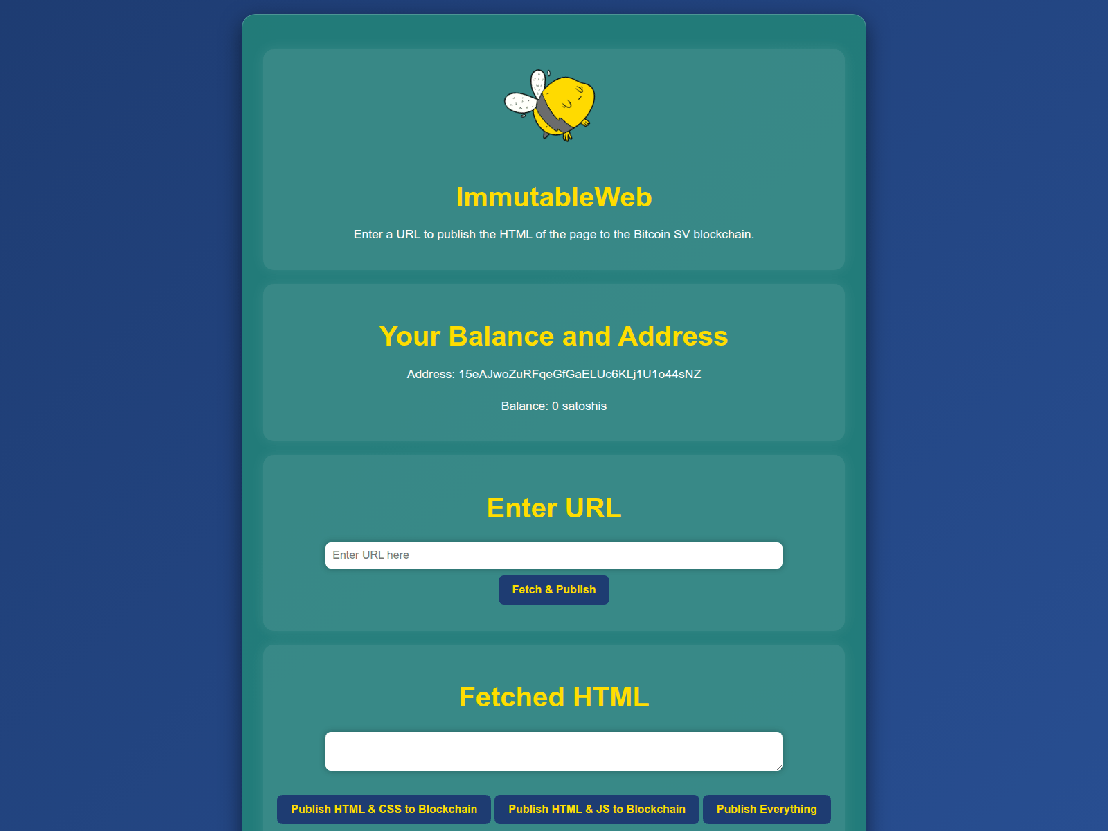 Screenshot of immutableweb.com