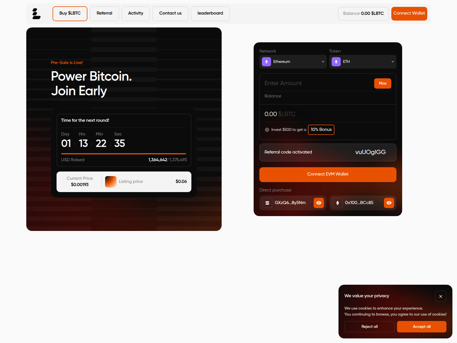 Screenshot of layerbtcai.pages.dev