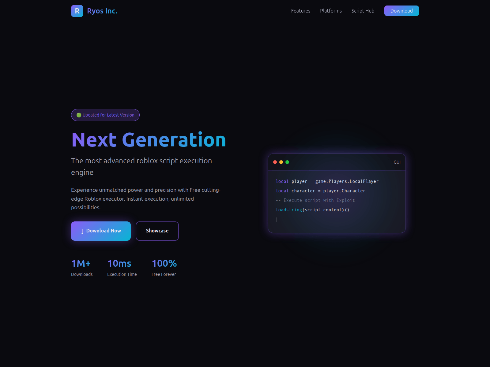 Screenshot of ryosweb.com