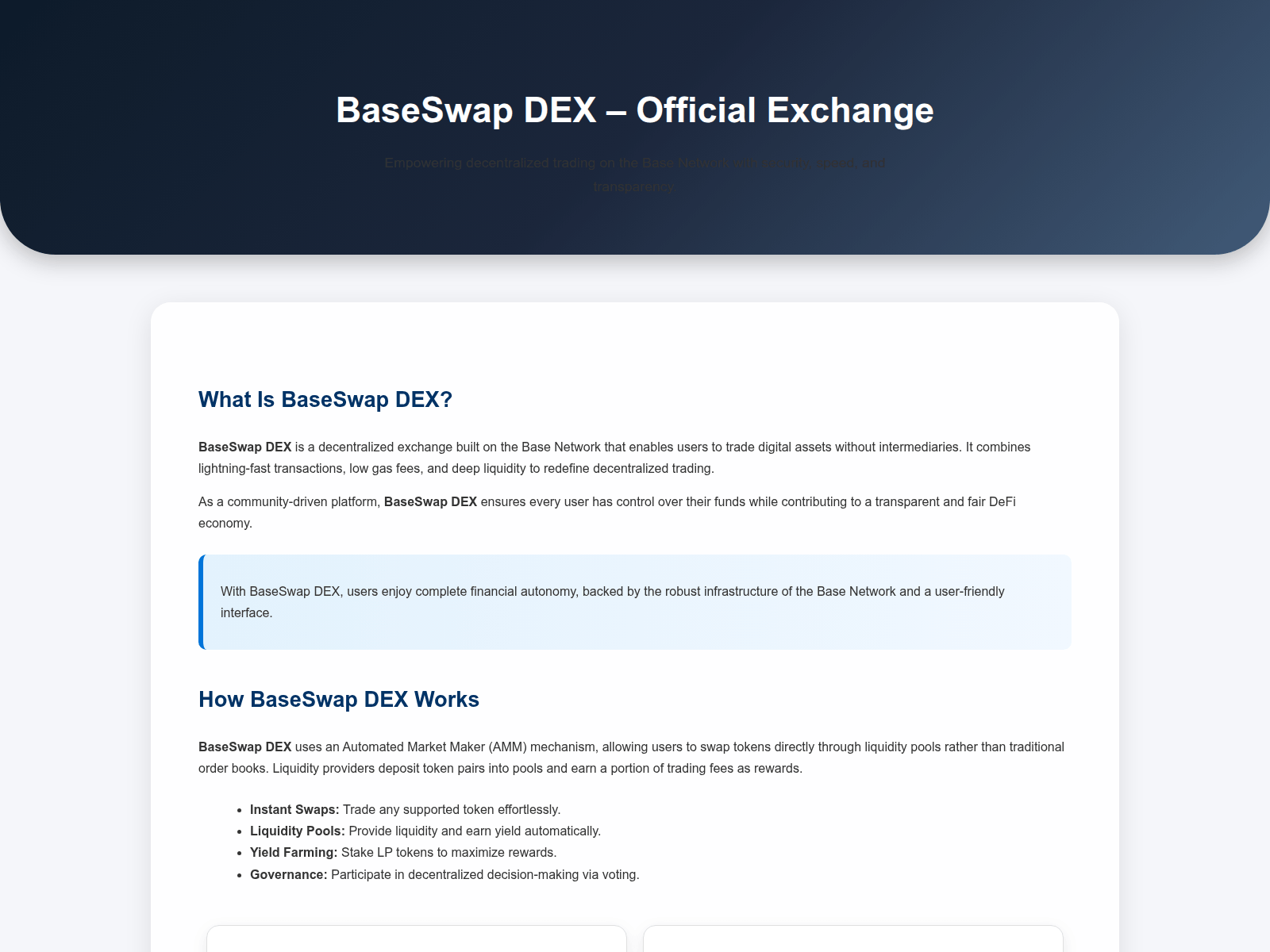 Screenshot of guid-baseswap-dex.pages.dev