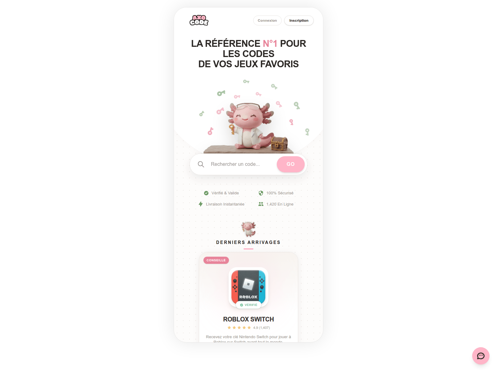 Screenshot of axocode.vip