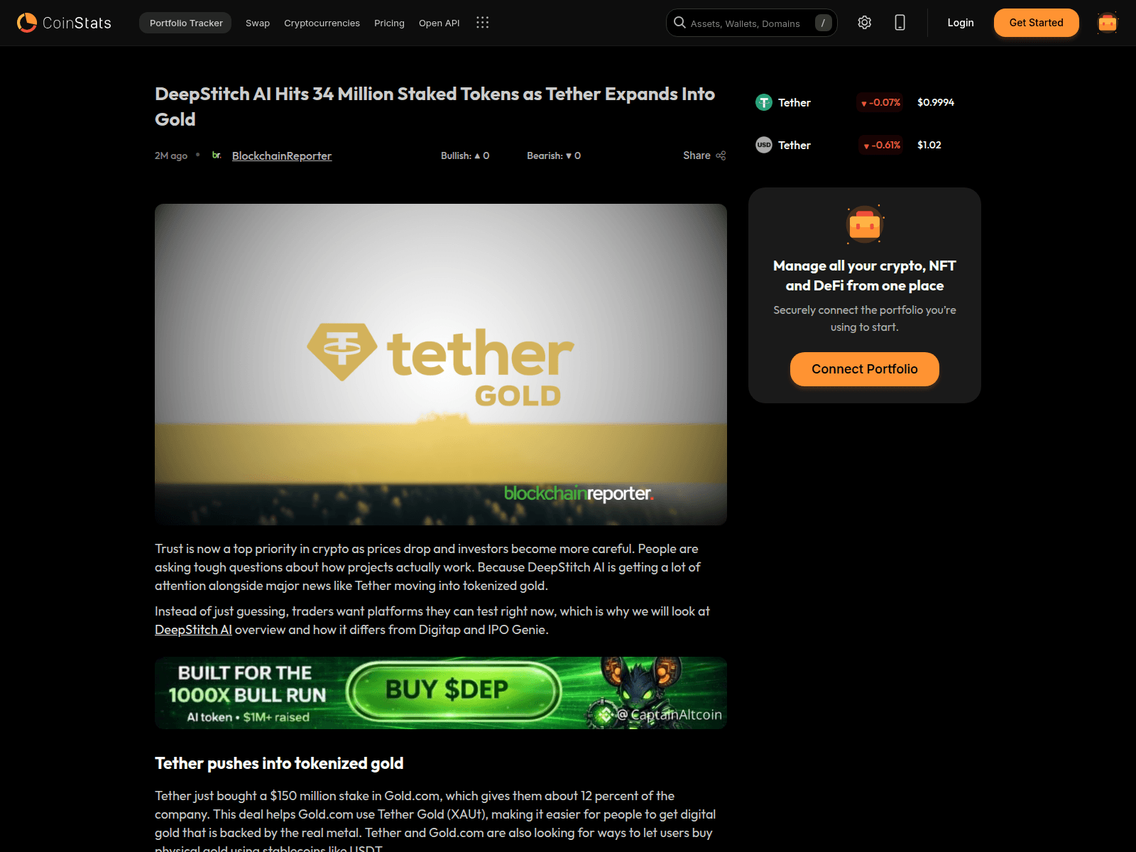 Screenshot of dep72t-coinstats.com