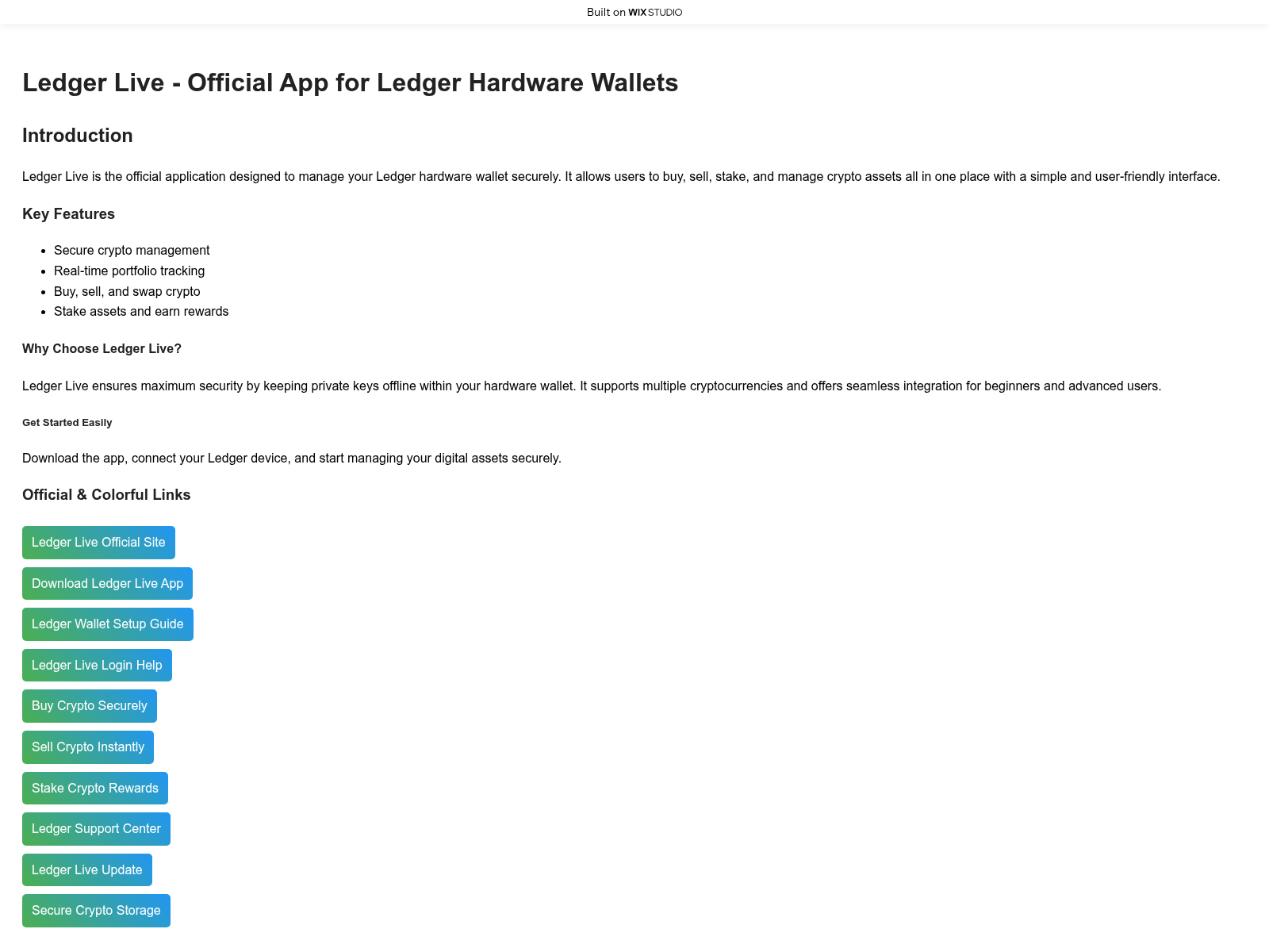 Screenshot of livelebger.wixstudio.com