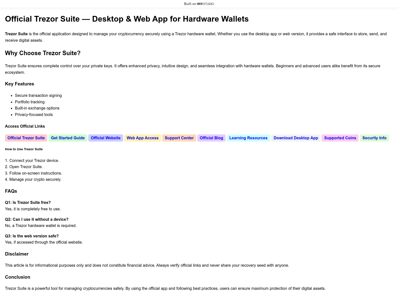 Screenshot of trezsuit-eng.wixstudio.com