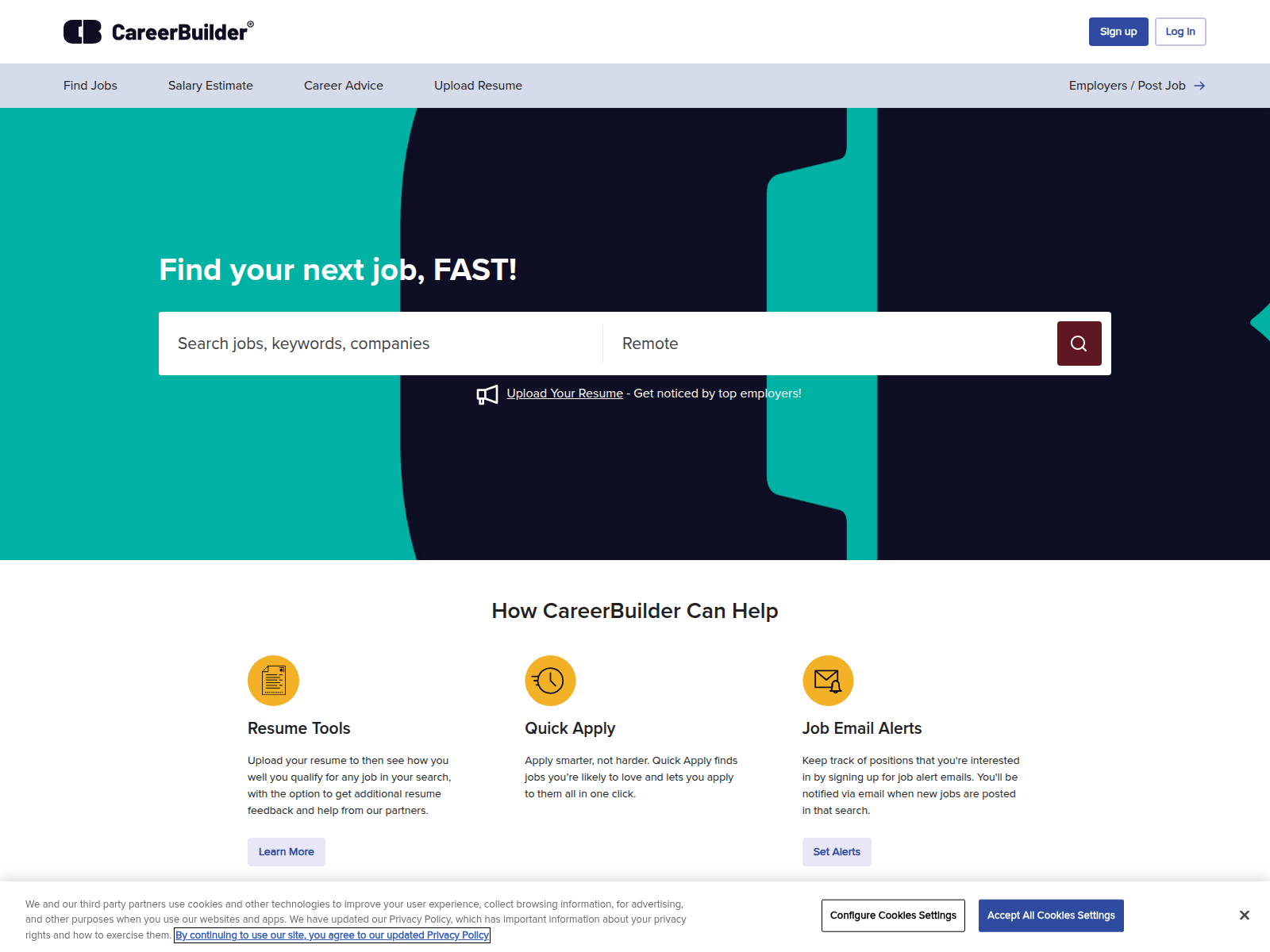 Screenshot of cb.com