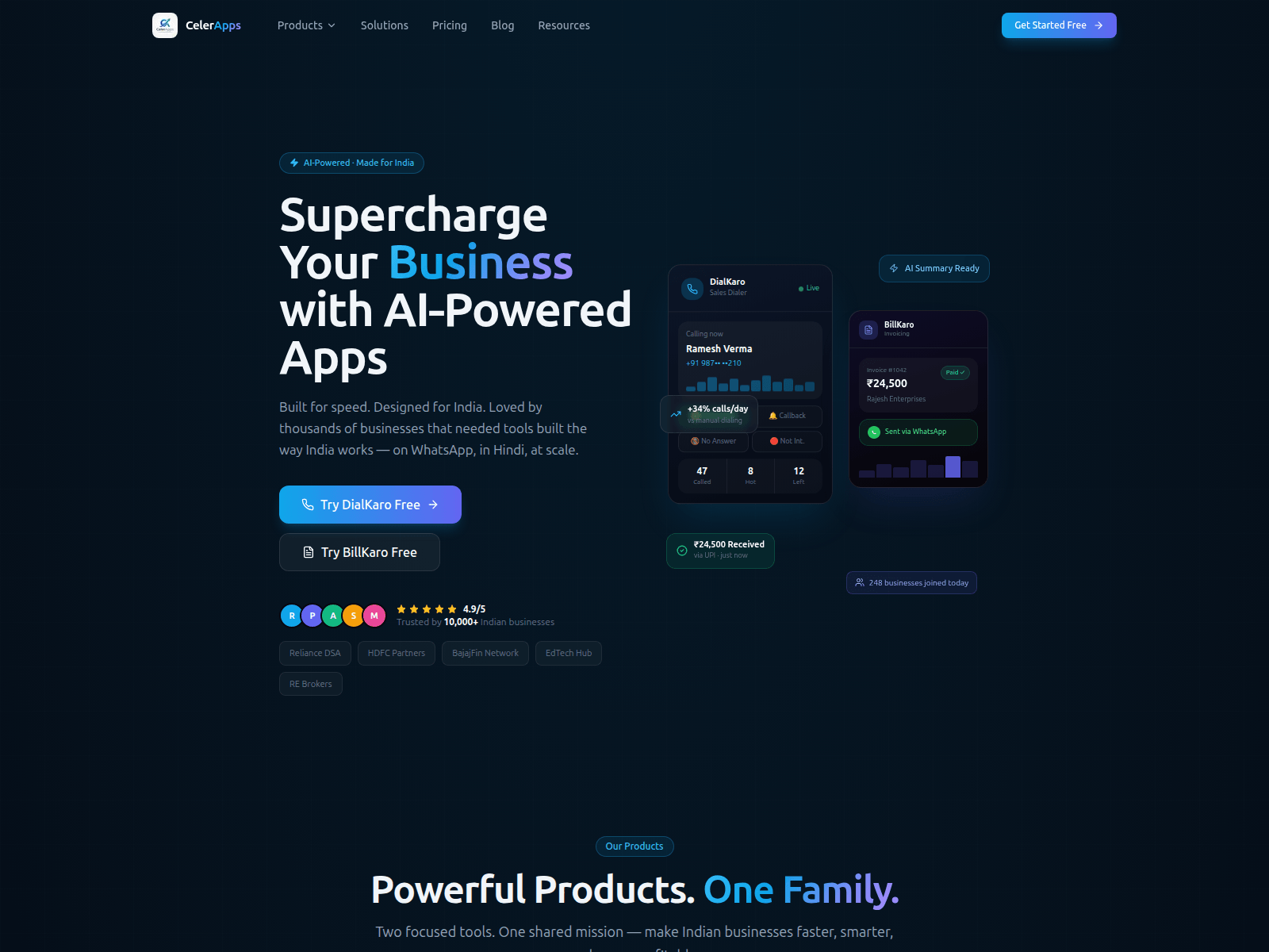 Screenshot of celerapps.com