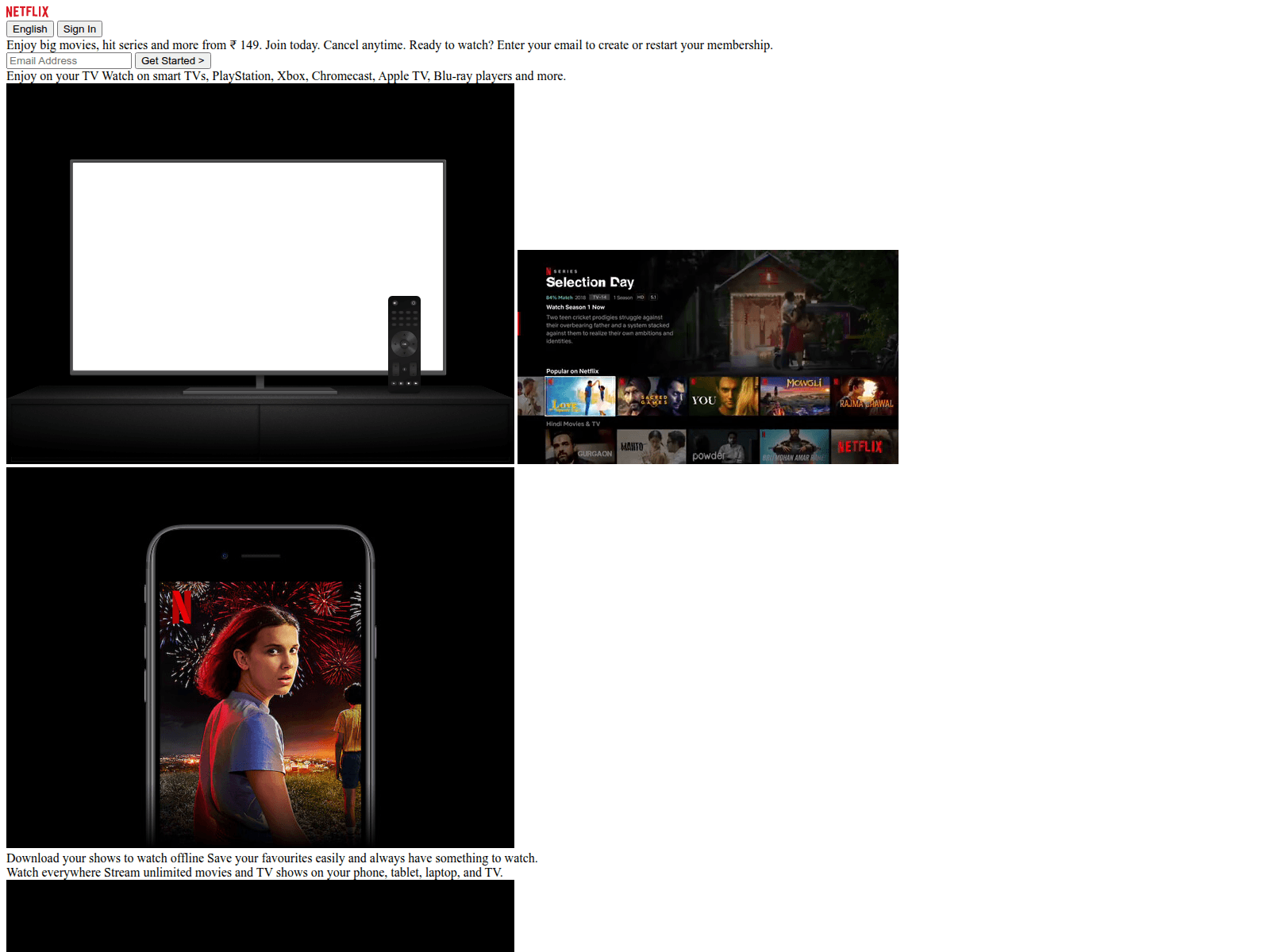 Screenshot of vishal7398.github.io
