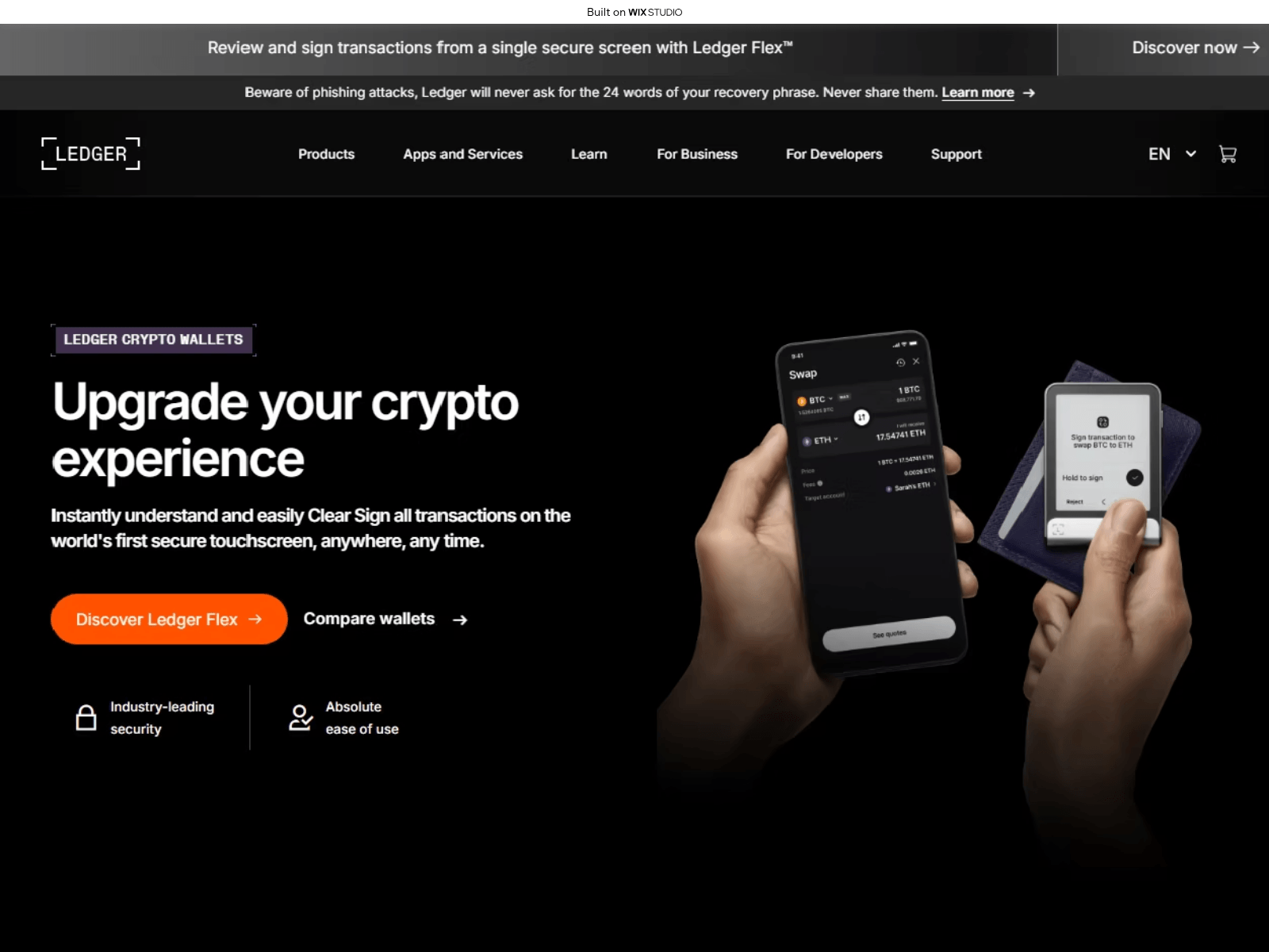 Screenshot of ledgrrlogi.wixstudio.com