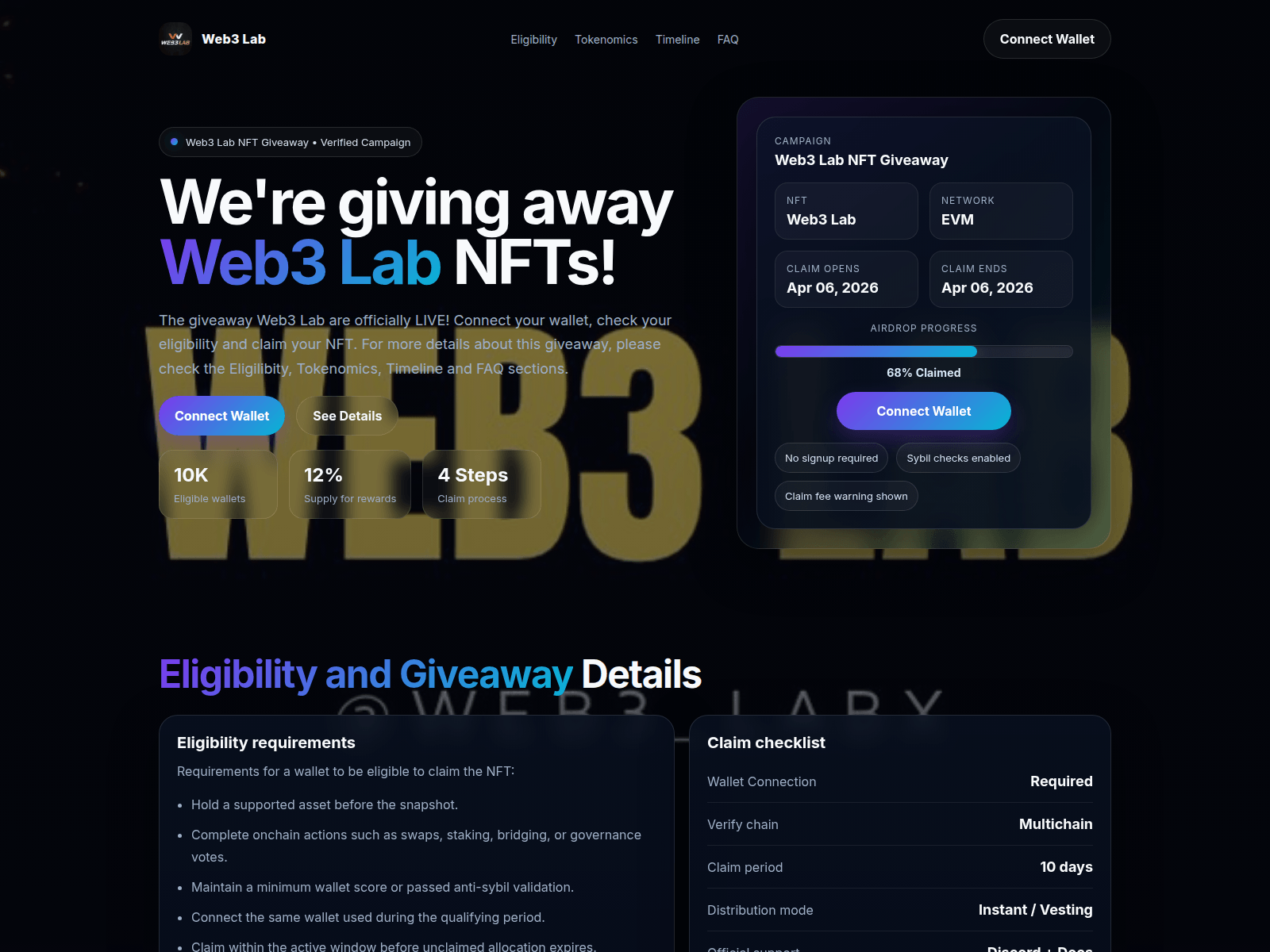 Screenshot of web3lab.top
