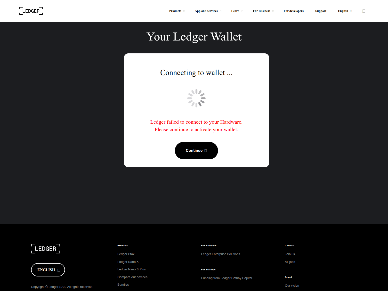 Screenshot of ledger-update.app