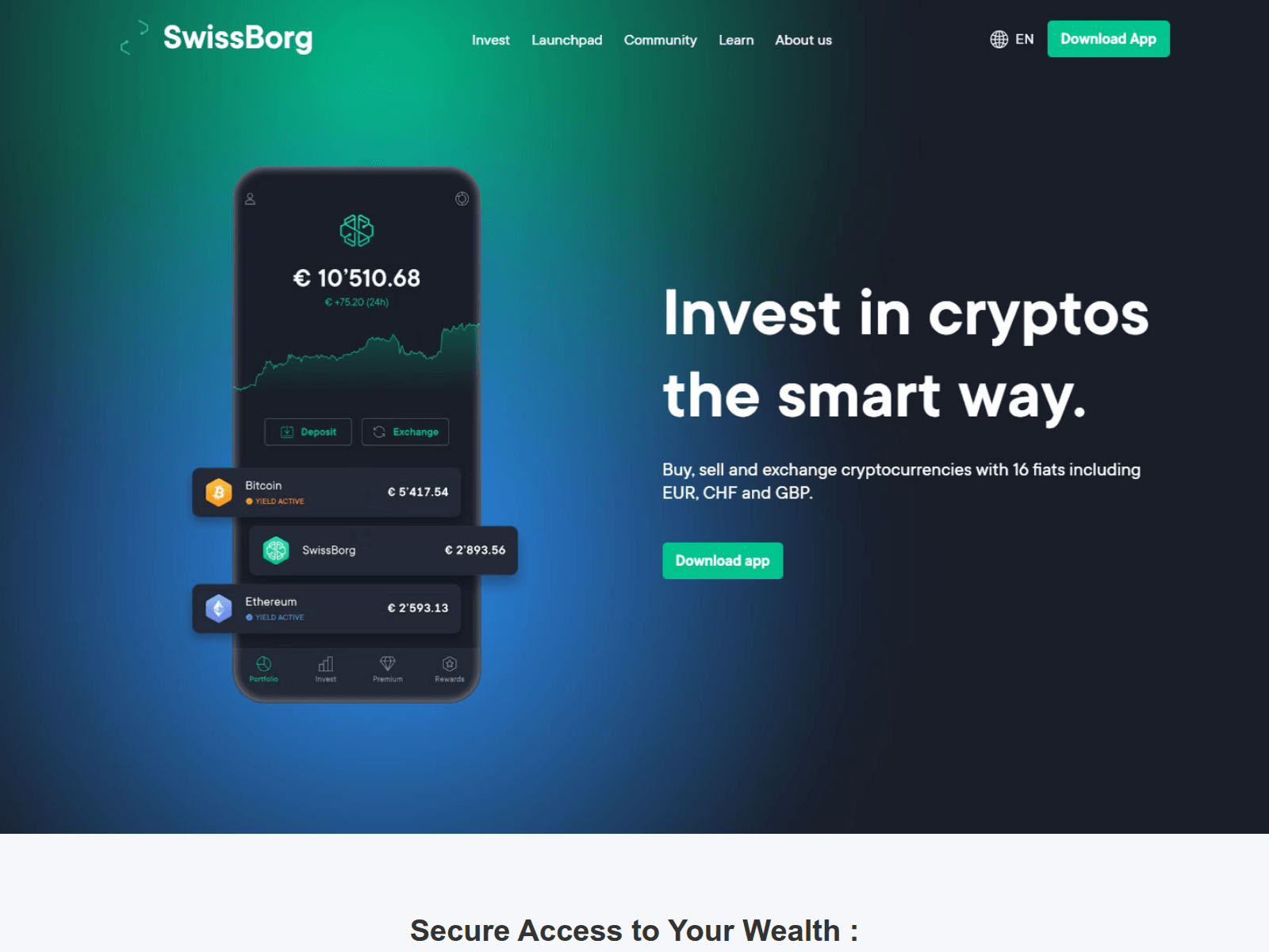 Screenshot of swissborgllogin.webflow.io