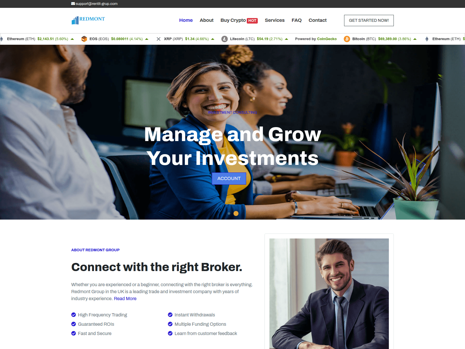 Screenshot of redmont-group.com.interactive-tradex.com