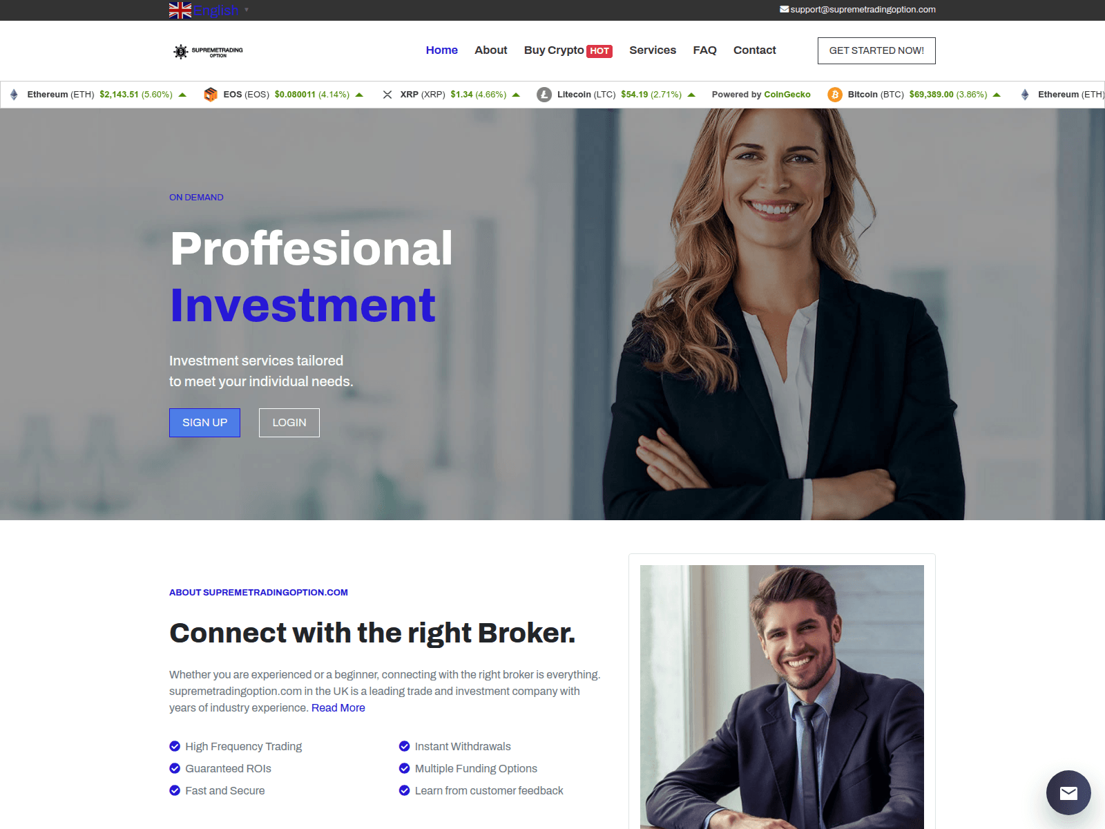Screenshot of supremetradingoption.com.astpay.online