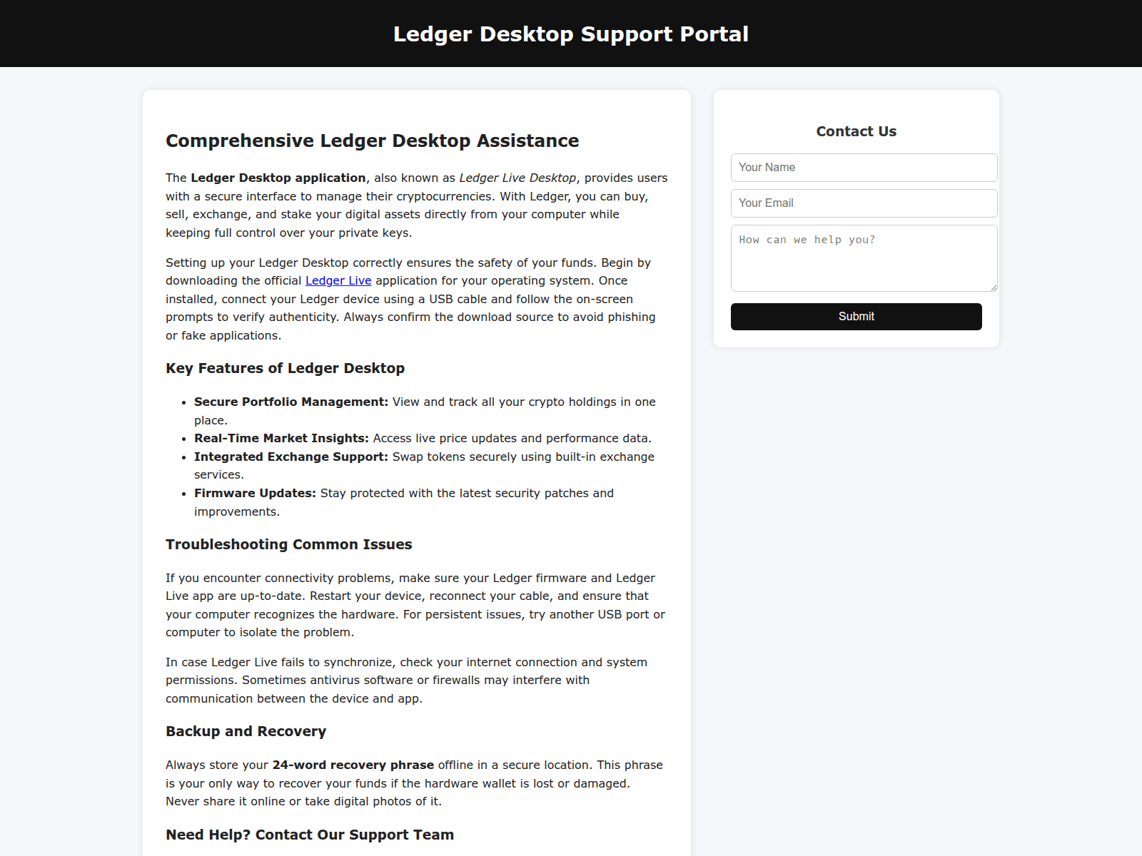 Screenshot of leger-desktop-app.pages.dev