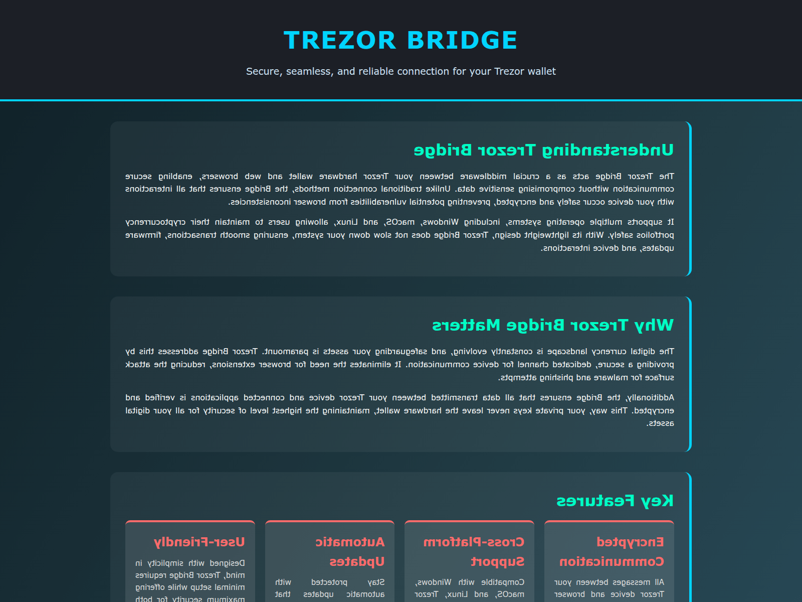 Screenshot of terzor-connects-bridge.pages.dev