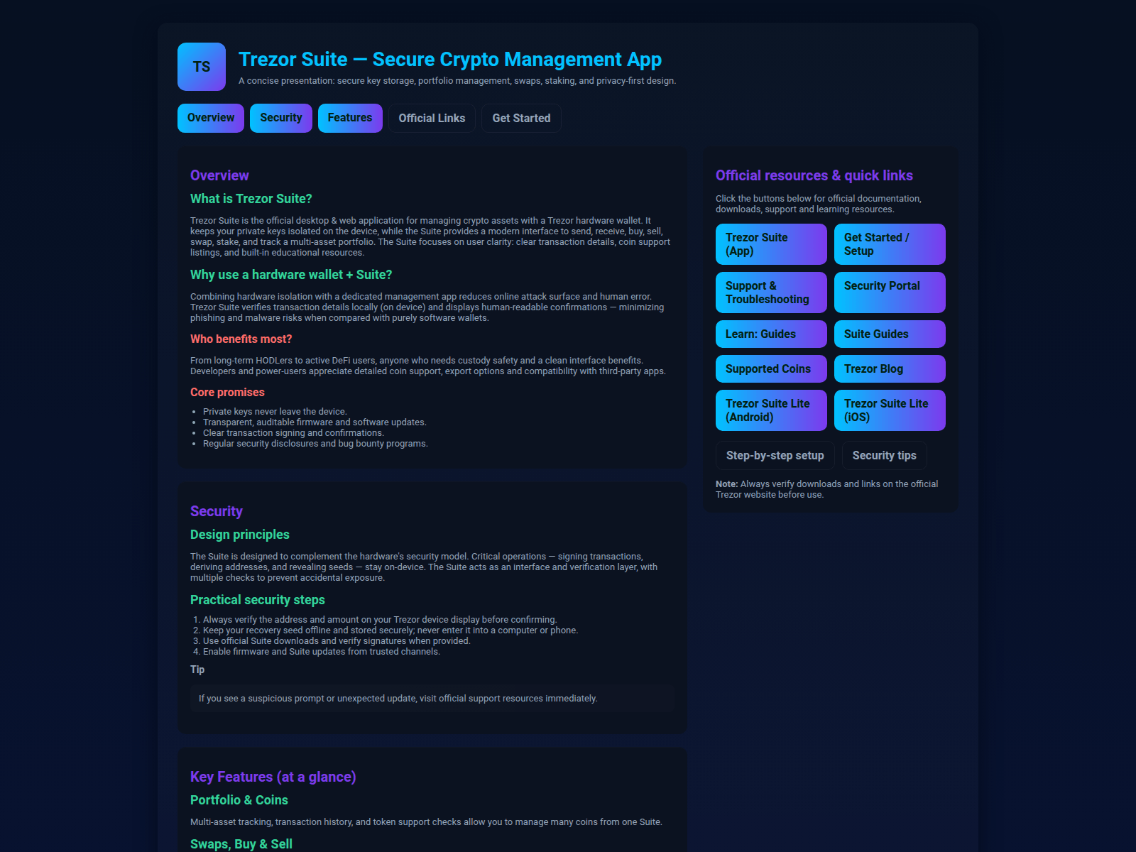 Screenshot of trazor-sui-te.pages.dev