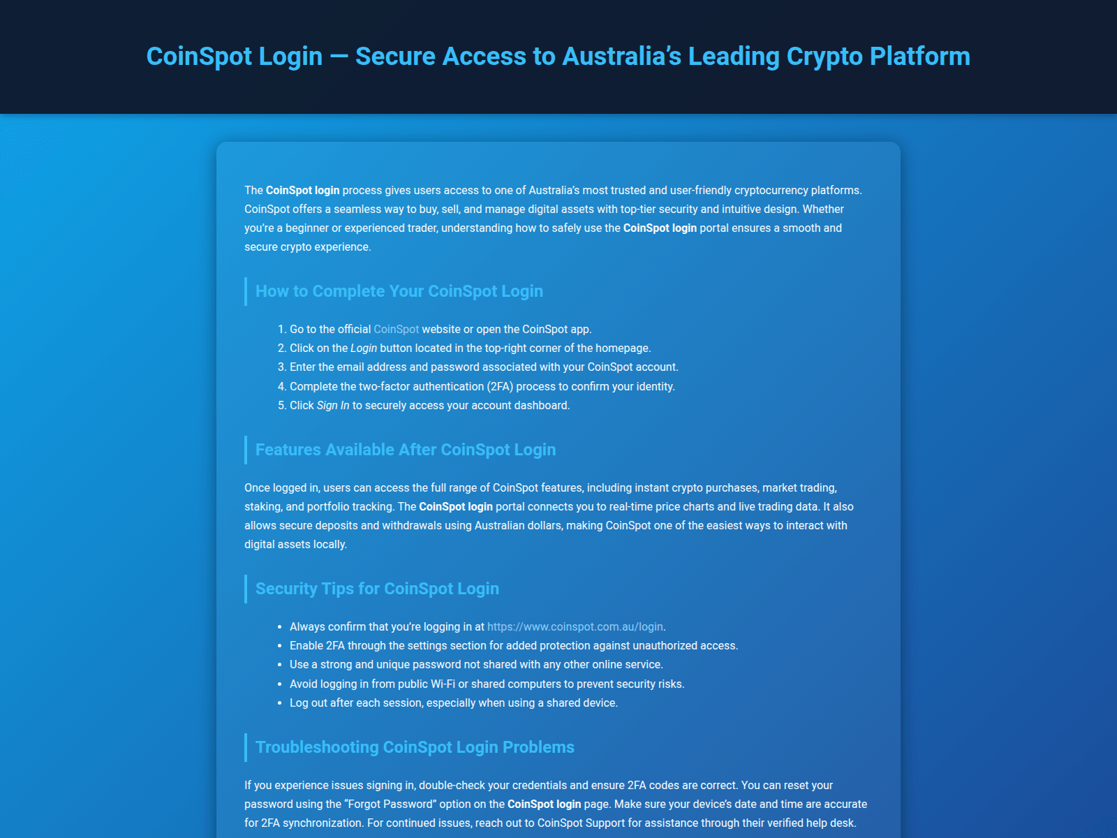 Screenshot of coinspot-en-help.pages.dev