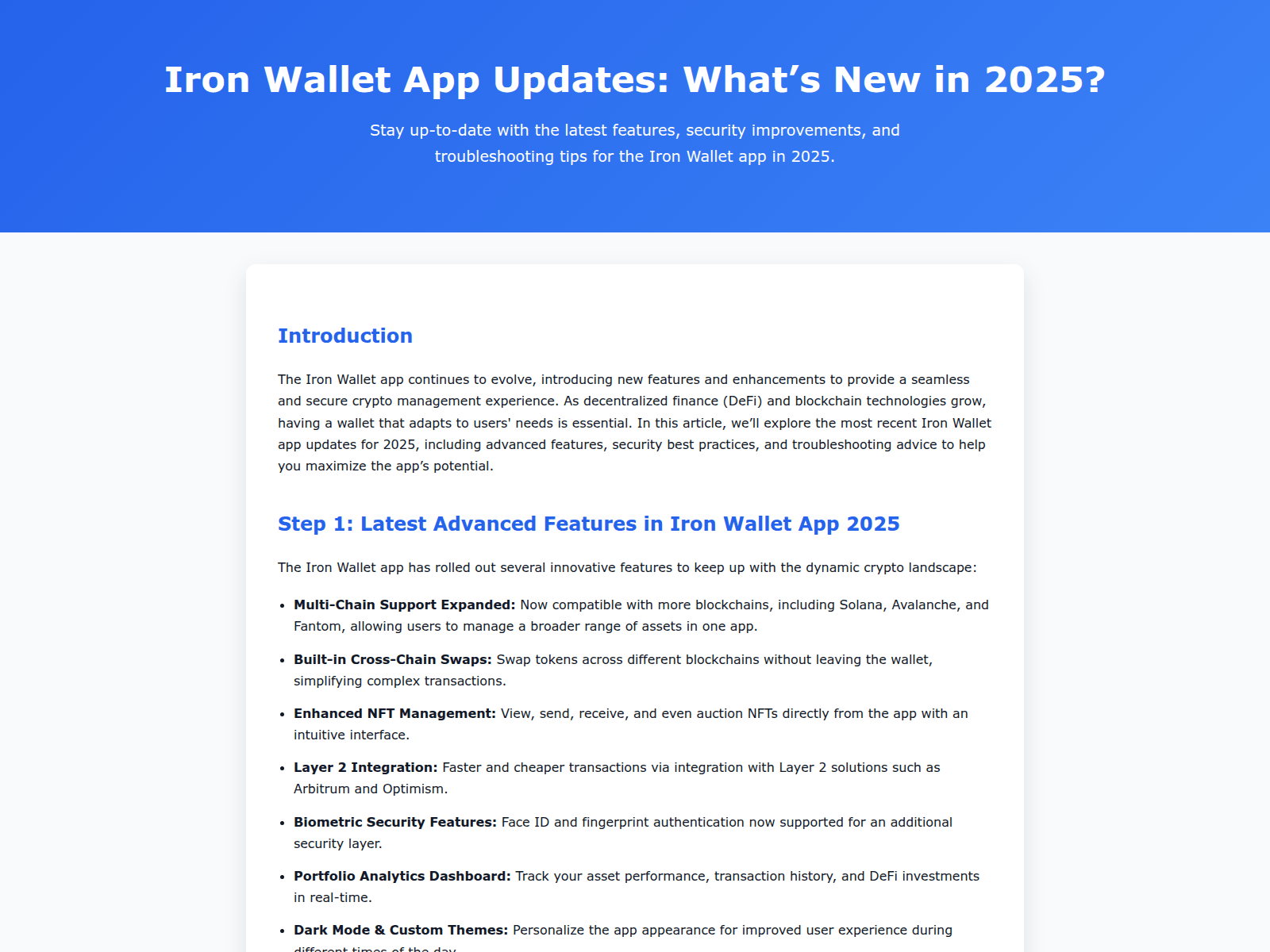 Screenshot of explore-iron-wallet-app.pages.dev