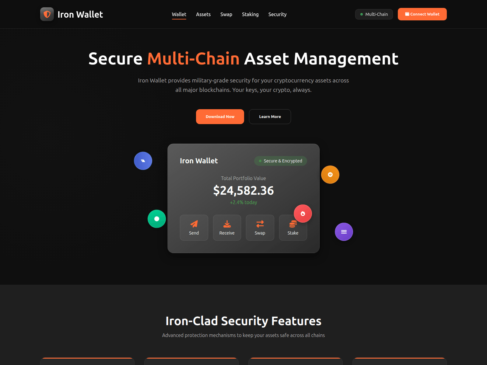 Screenshot of iron-crypto-wallet.pages.dev