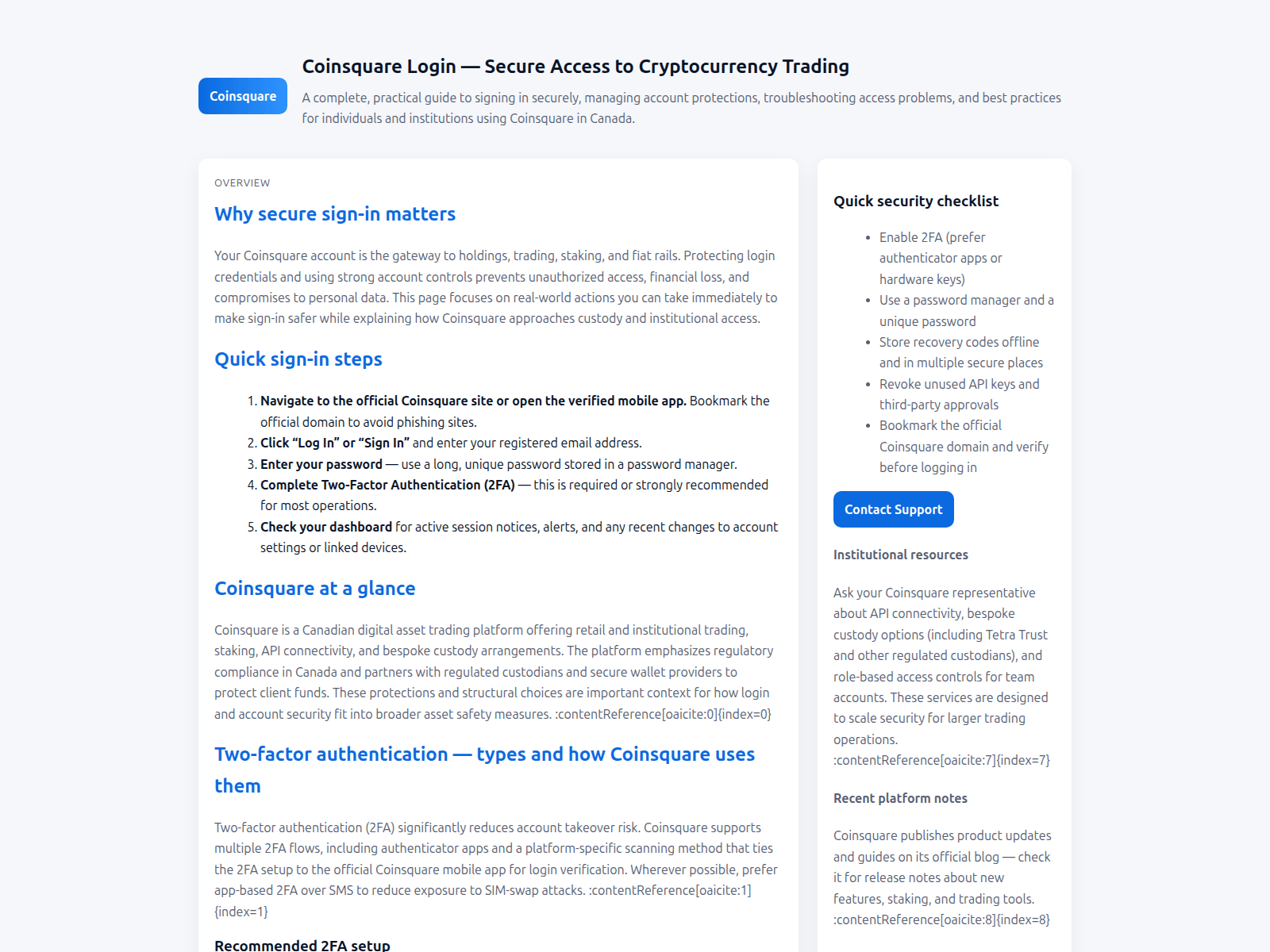 Screenshot of coins-quare-login-ledger.pages.dev