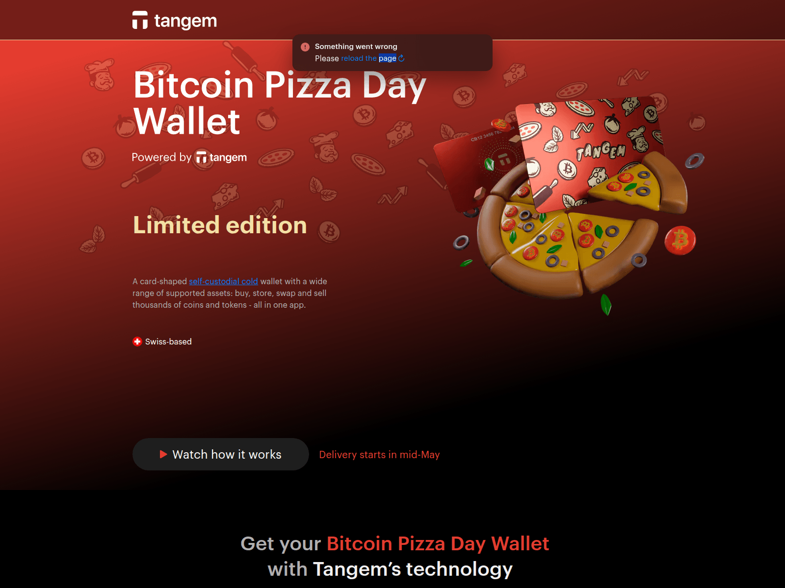 Screenshot of bitcoinpizza-production.pages.dev