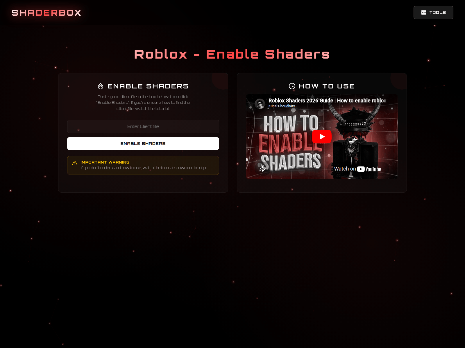 Screenshot of shaderbox.pro