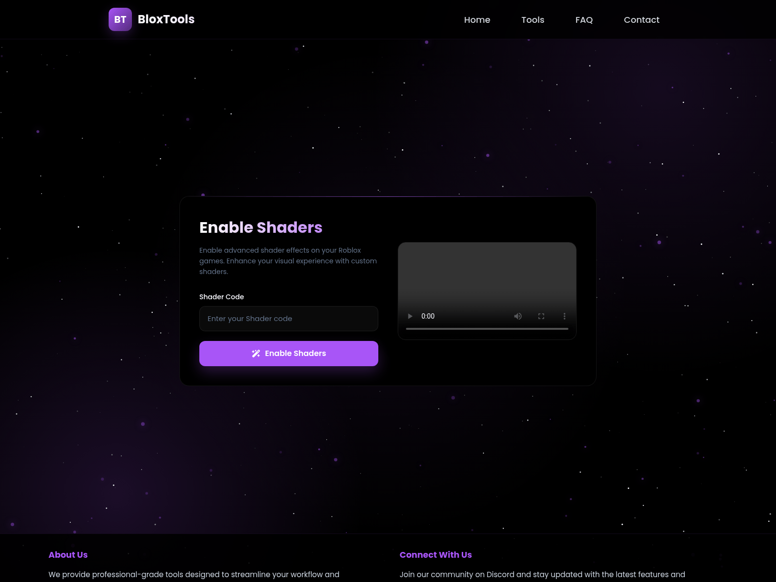 Screenshot of bloxtools.ink