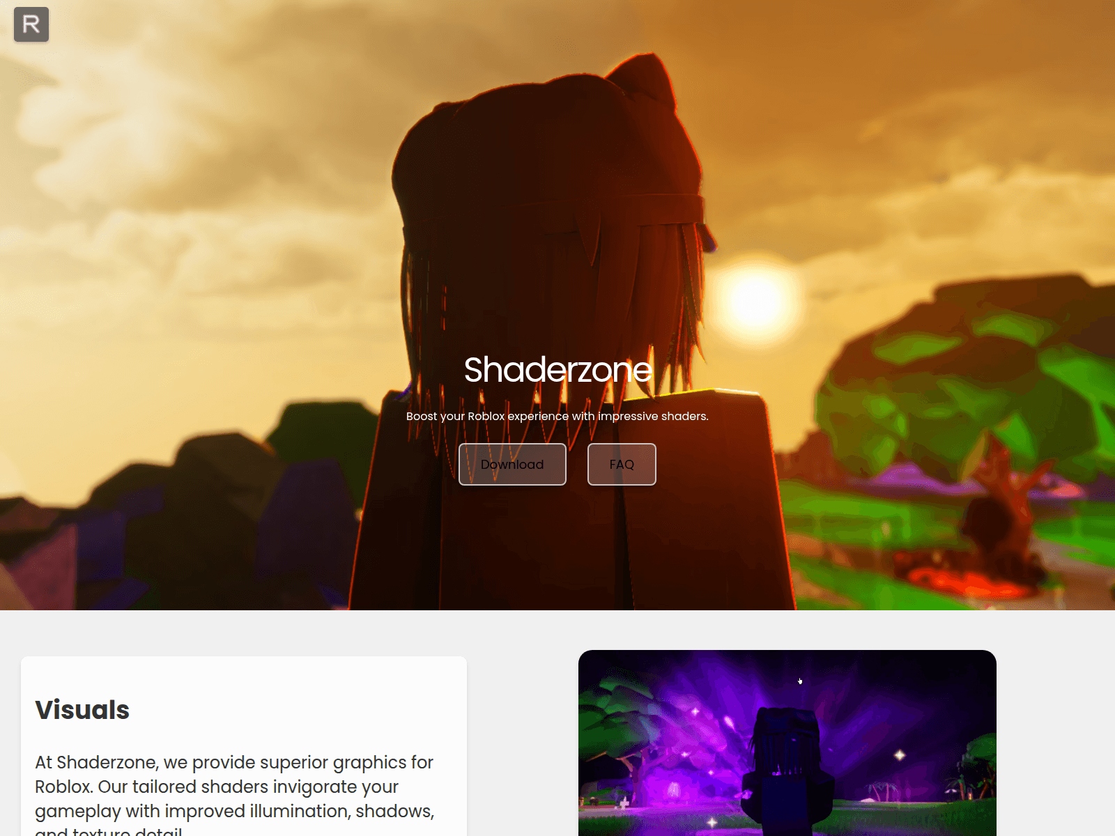 Screenshot of shaderzone.com
