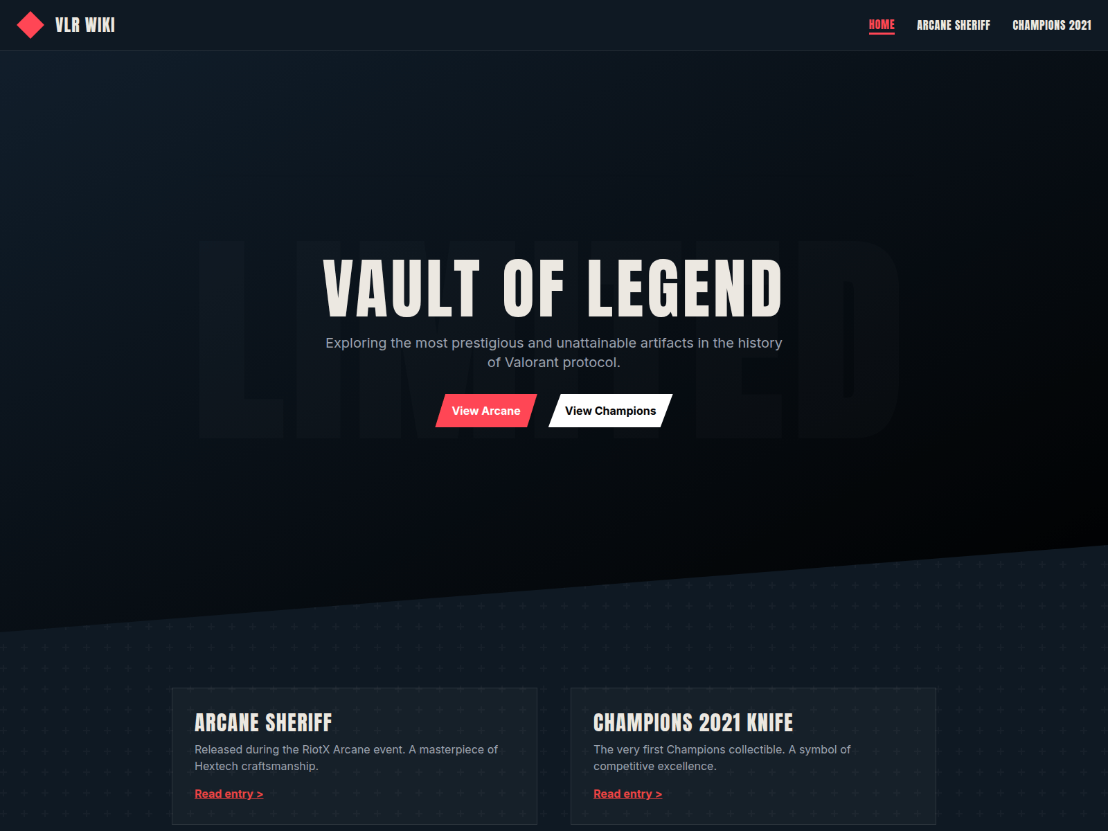 Screenshot of valorivals.com