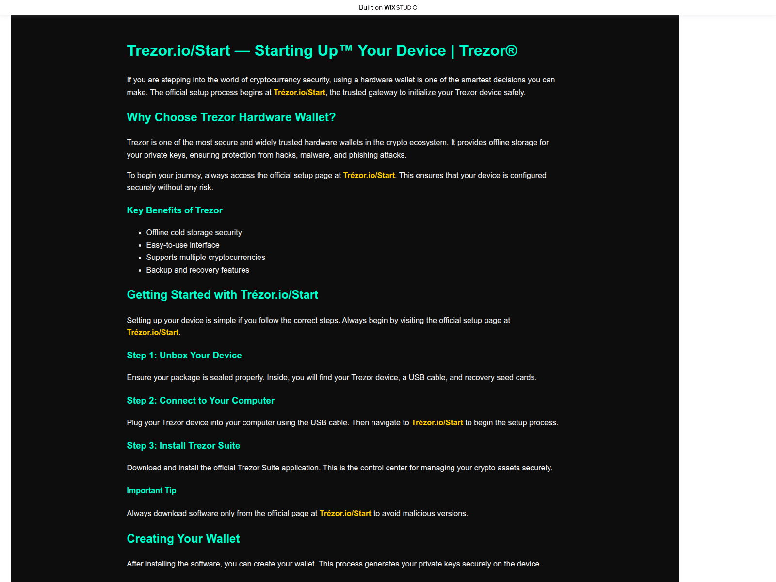 Screenshot of iotrazorr-apps.wixstudio.com