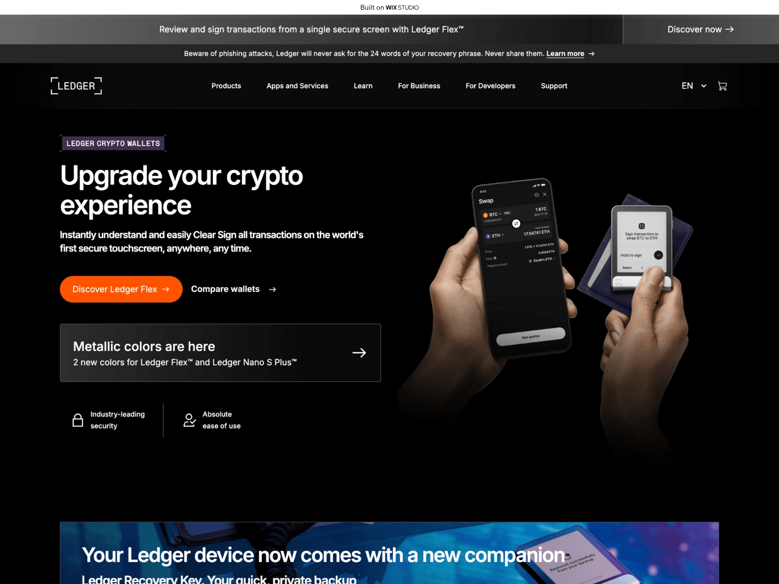 Screenshot of desktop-global.wixstudio.com