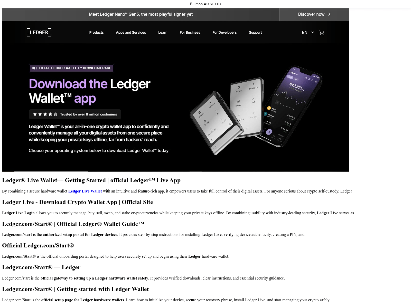 Screenshot of beginstarts.wixstudio.com