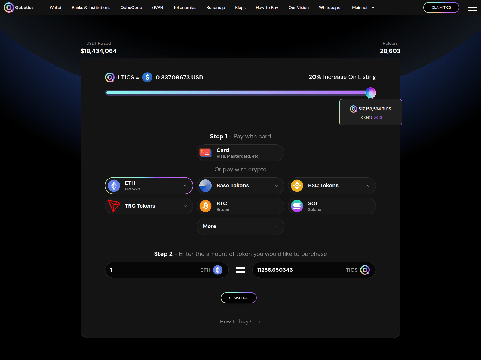 Screenshot of ticsclaimdapps.pages.dev
