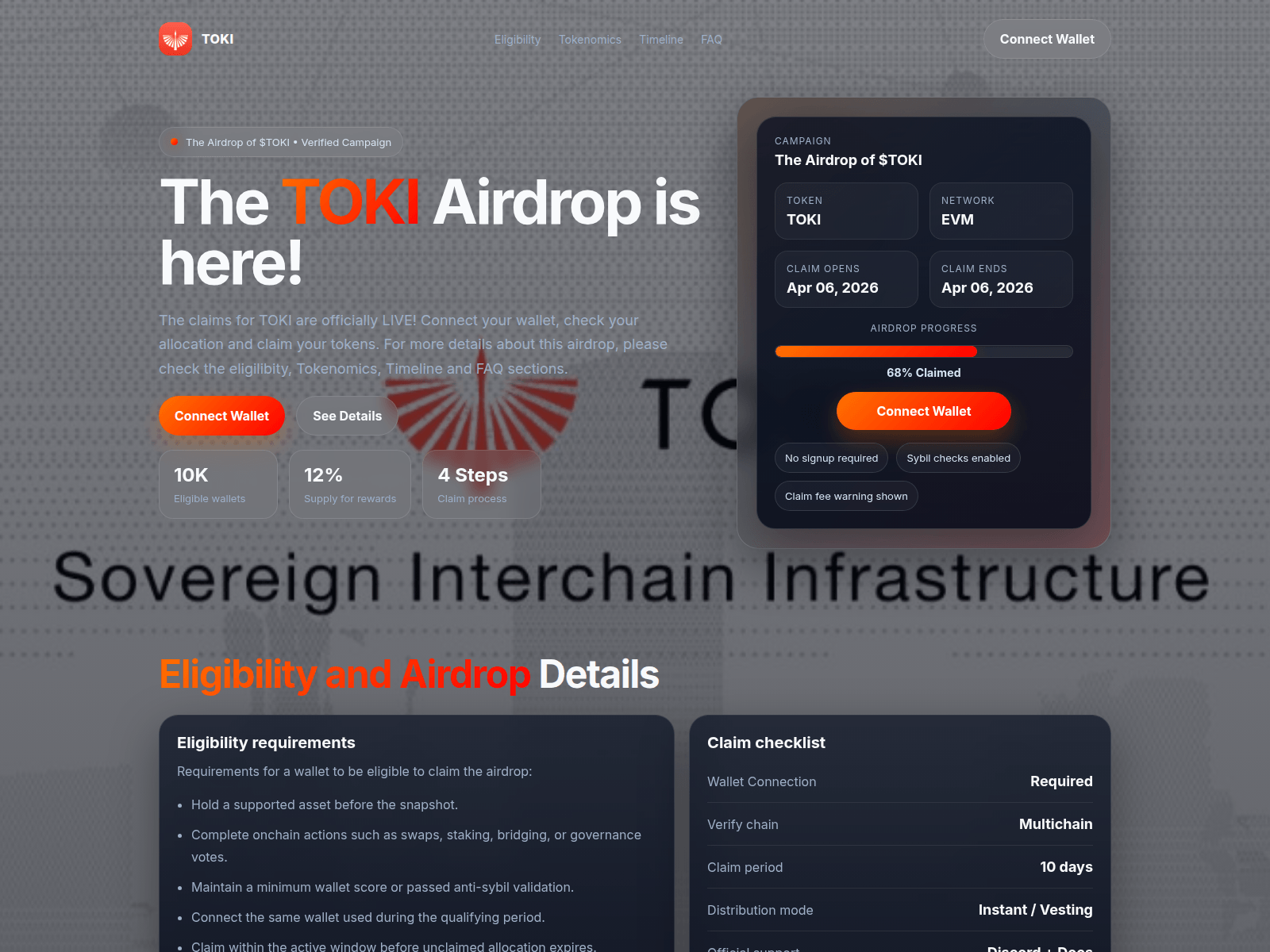Screenshot of tokifinance.app