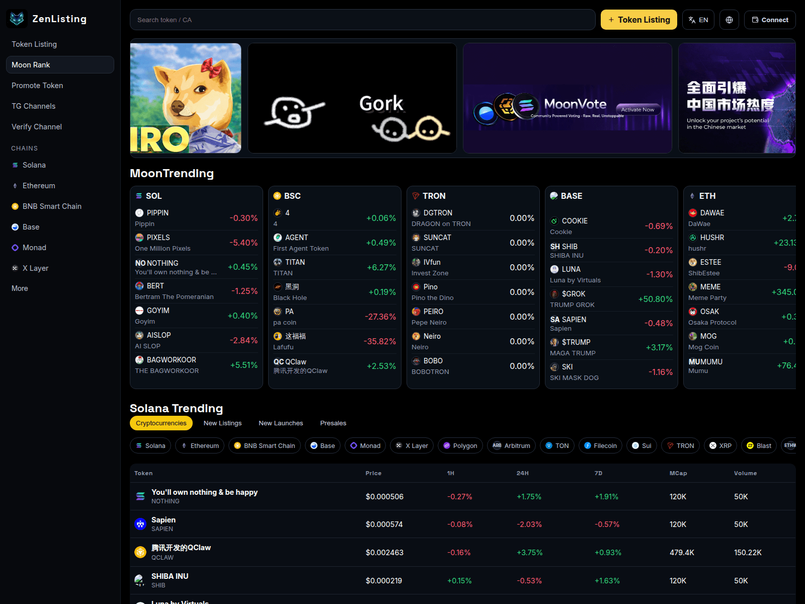 Screenshot of zenlistings.live