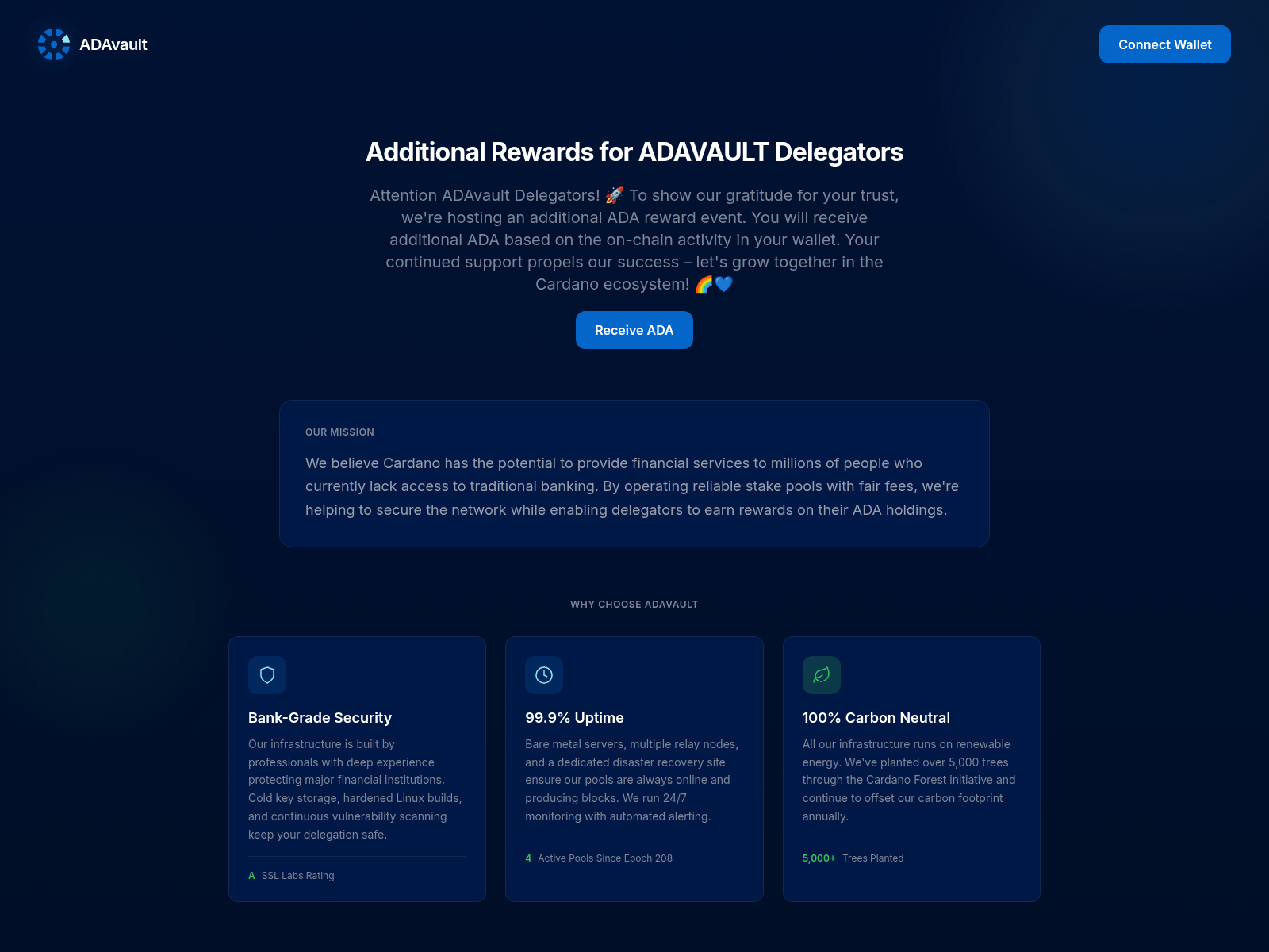 Screenshot of adavaultpool.net
