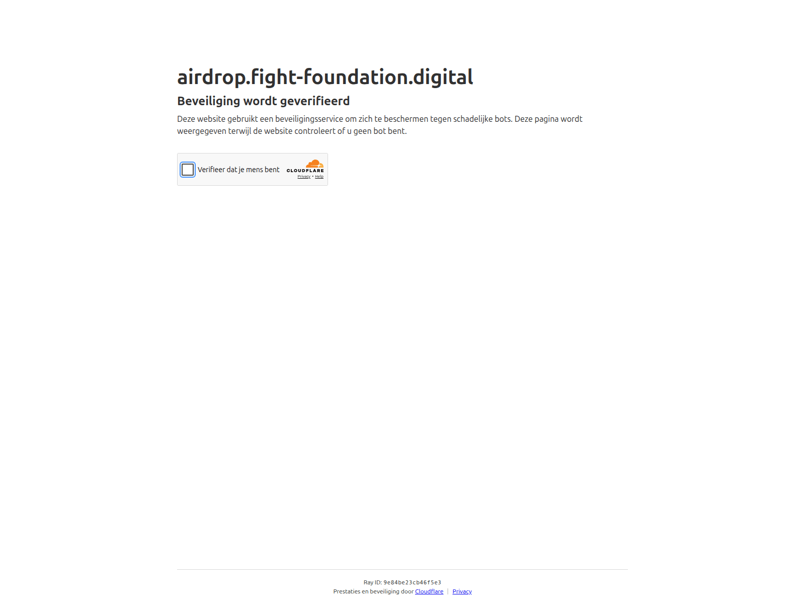 Screenshot of airdrop.fight-foundation.digital
