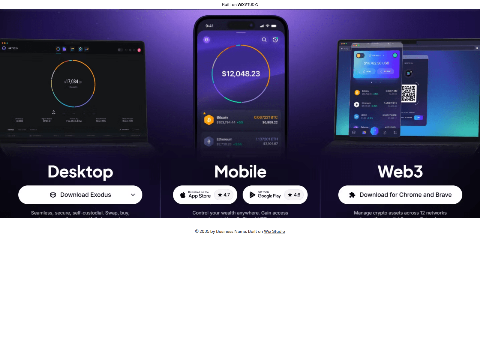 Screenshot of enus-exudus.wixstudio.com