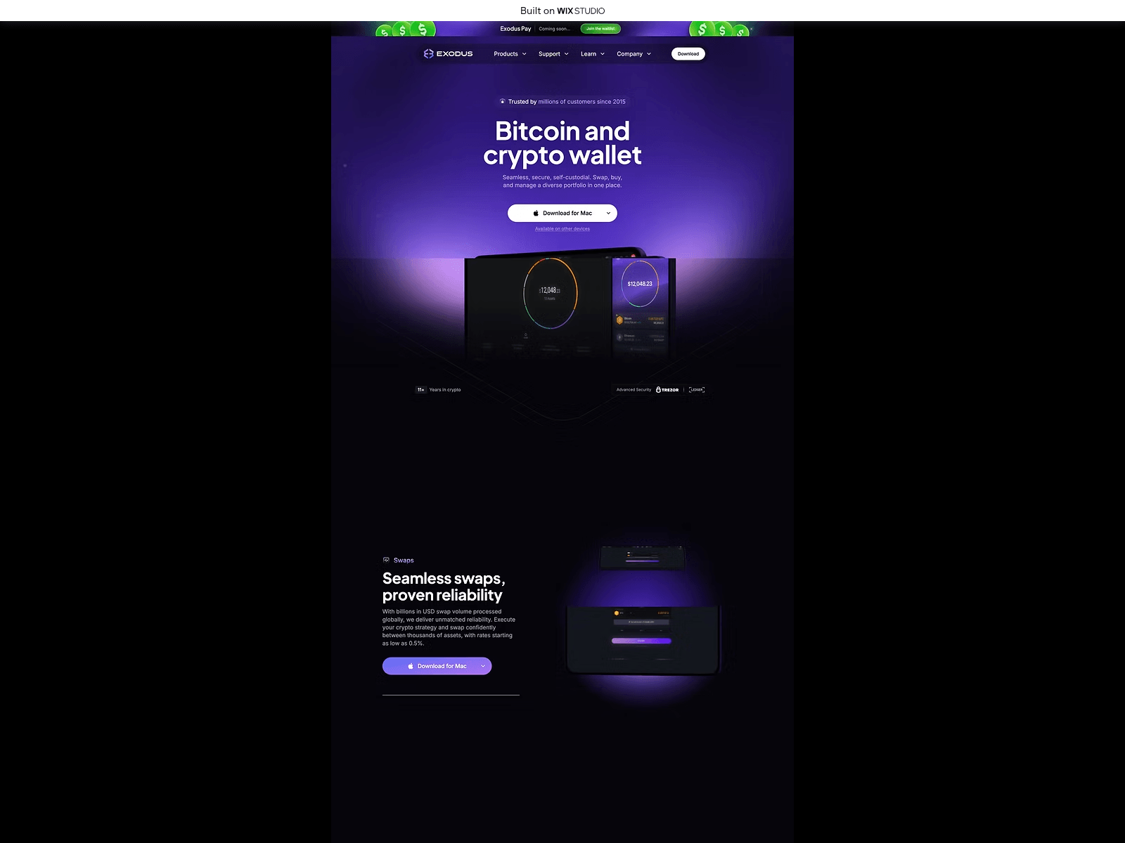 Screenshot of homeexadus.wixstudio.com