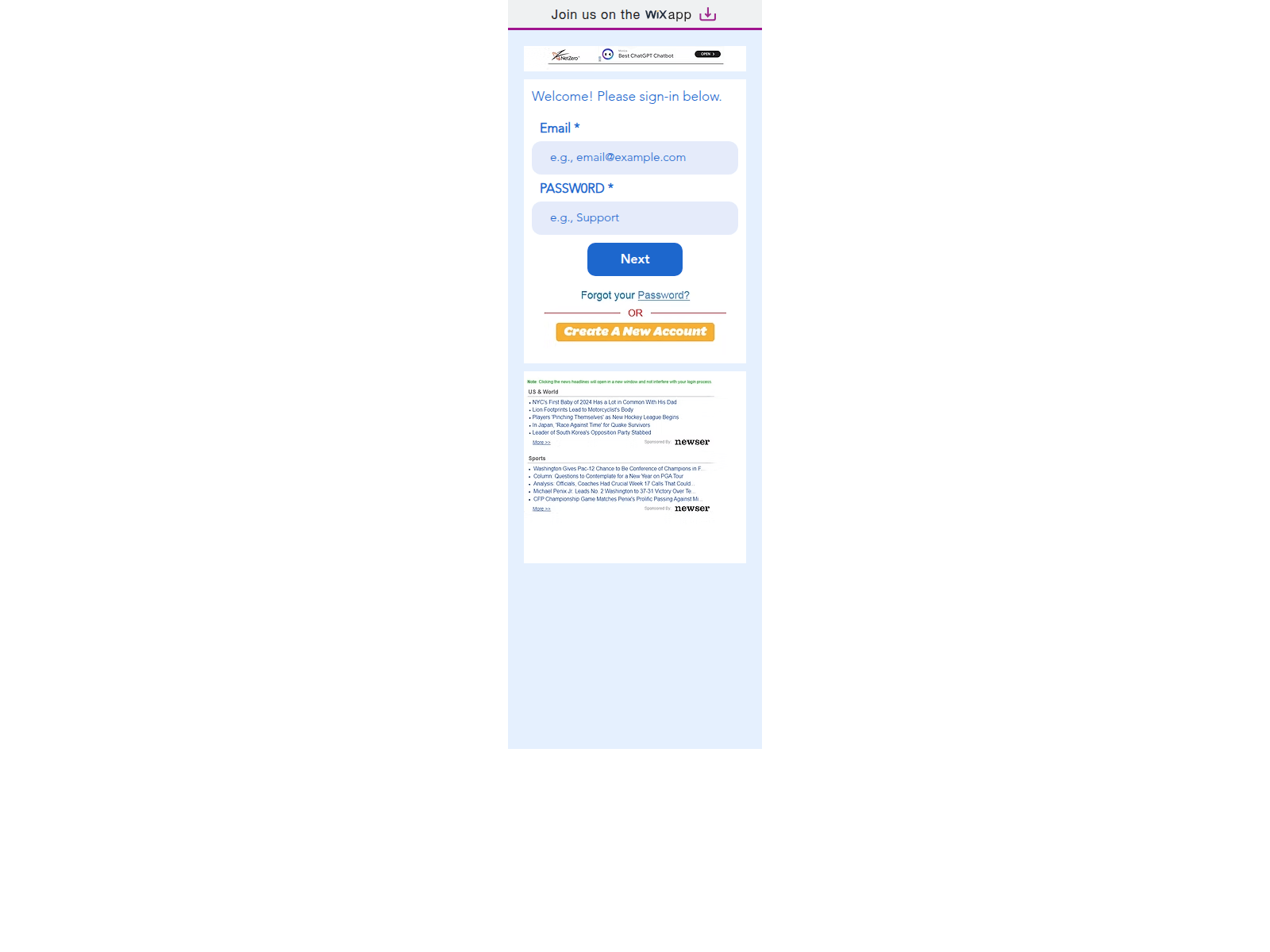 Screenshot of valerieann1990.wixsite.com