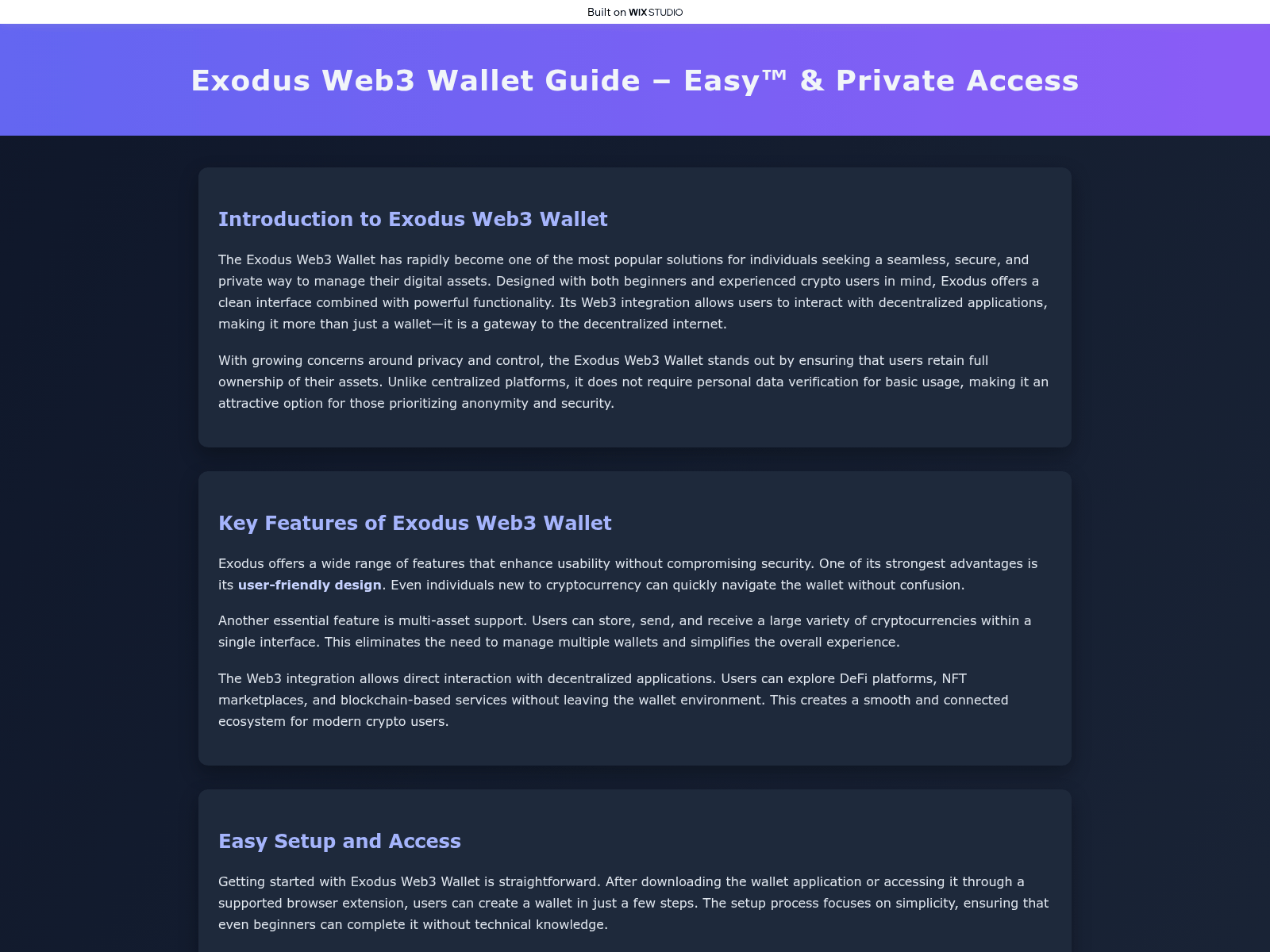 Screenshot of en-exdusus.wixstudio.com
