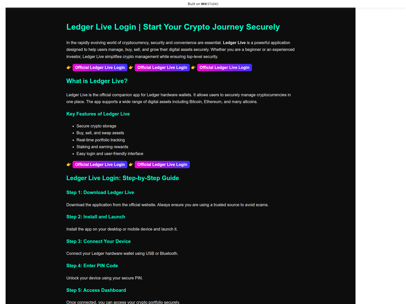 Screenshot of open-lgderlives.wixstudio.com