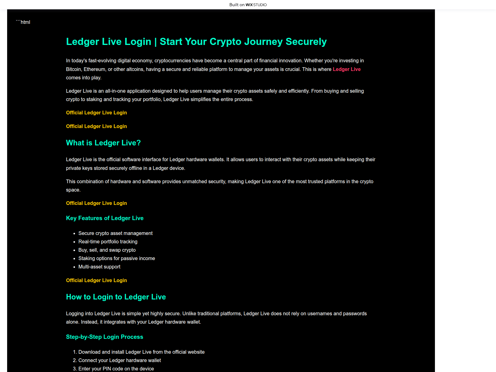 Screenshot of open-legrrlives.wixstudio.com