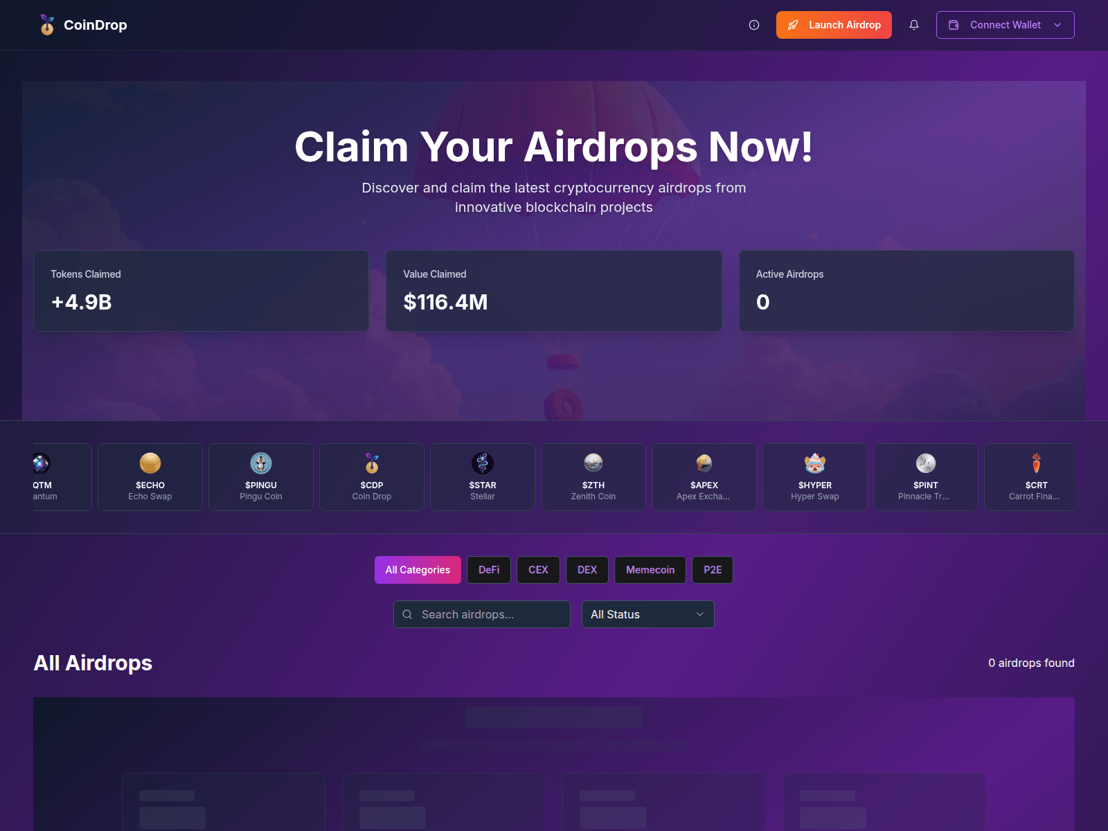 Screenshot of coindrop.site