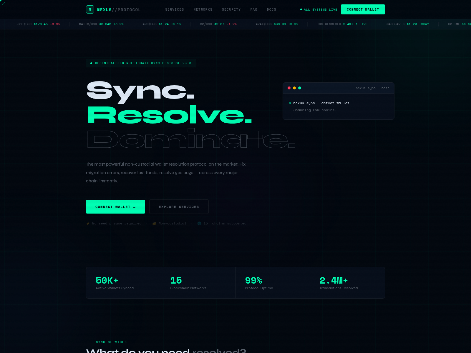 Screenshot of chainlinkprotocol.online
