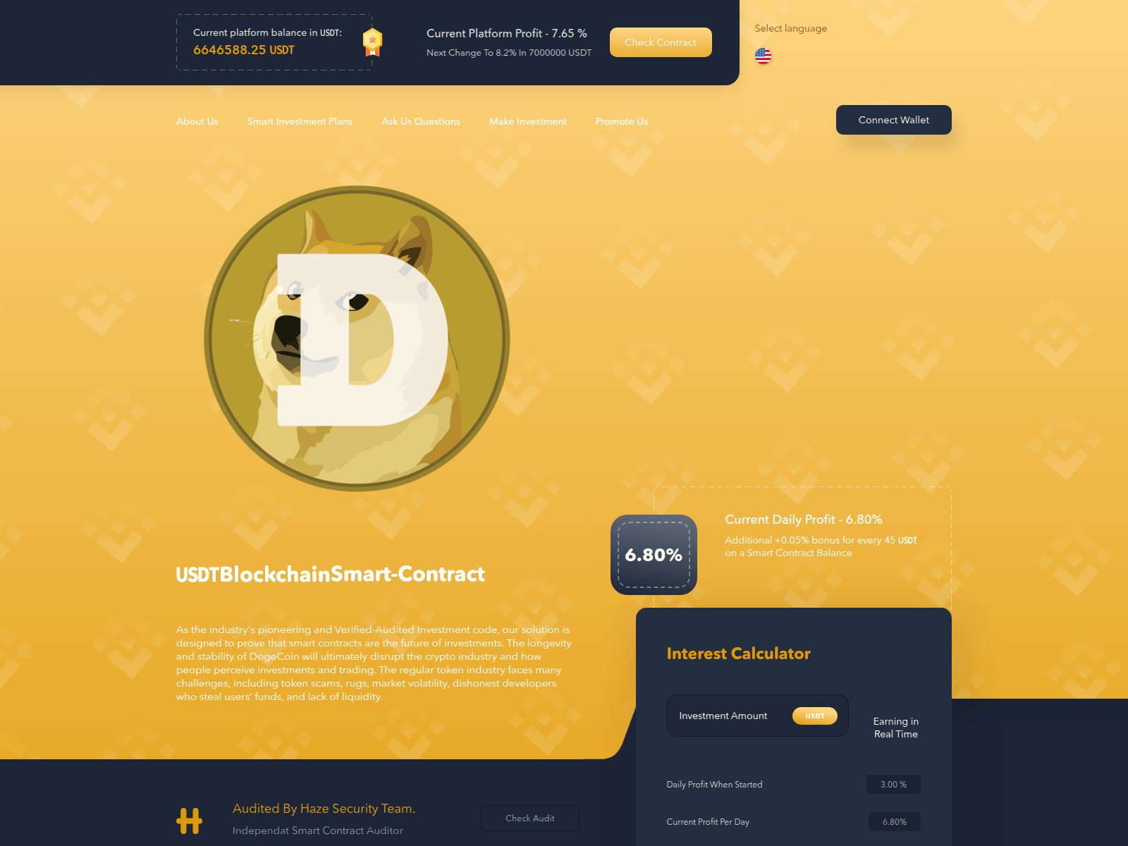 Screenshot of www.dogemints.xyz