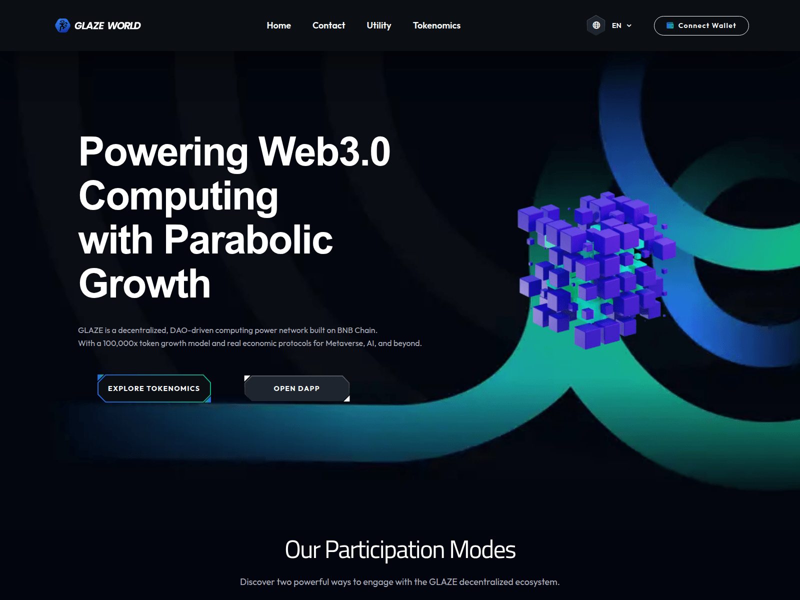 Screenshot of glazeworld.xyz